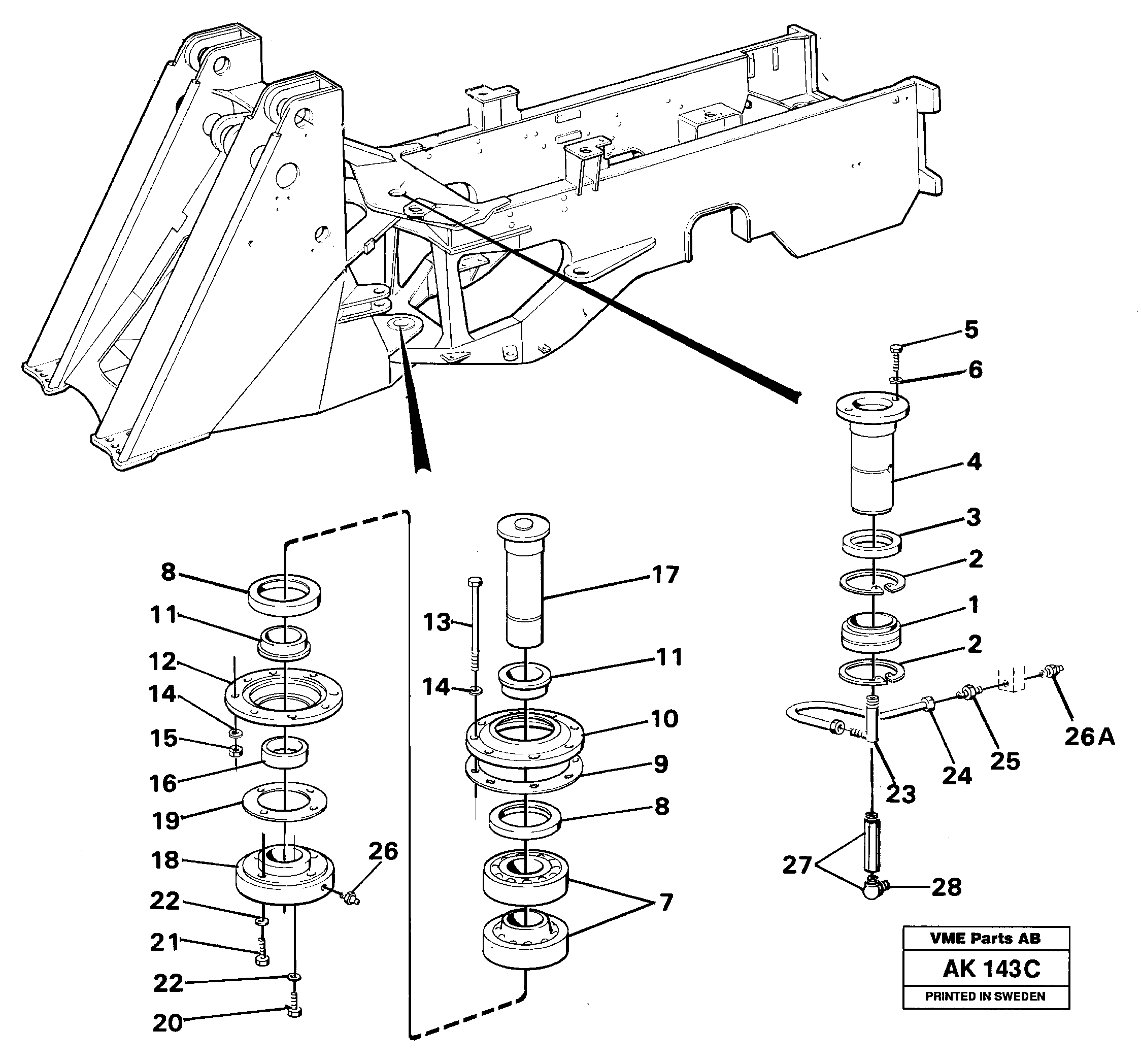Frame link — volvo parts diagram
