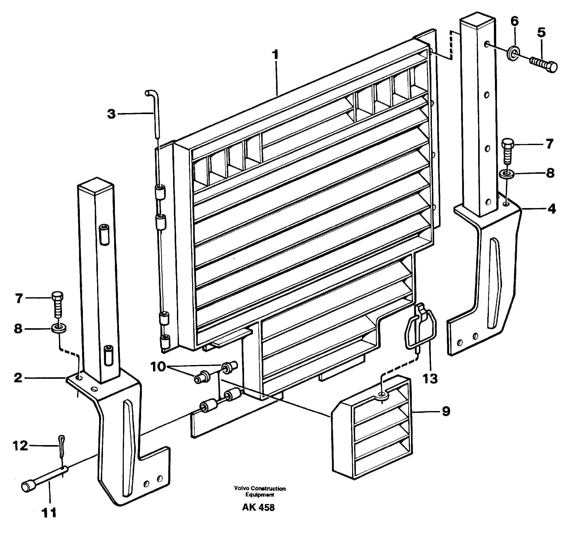Radiator, kylare.  92547 — volvo parts diagram