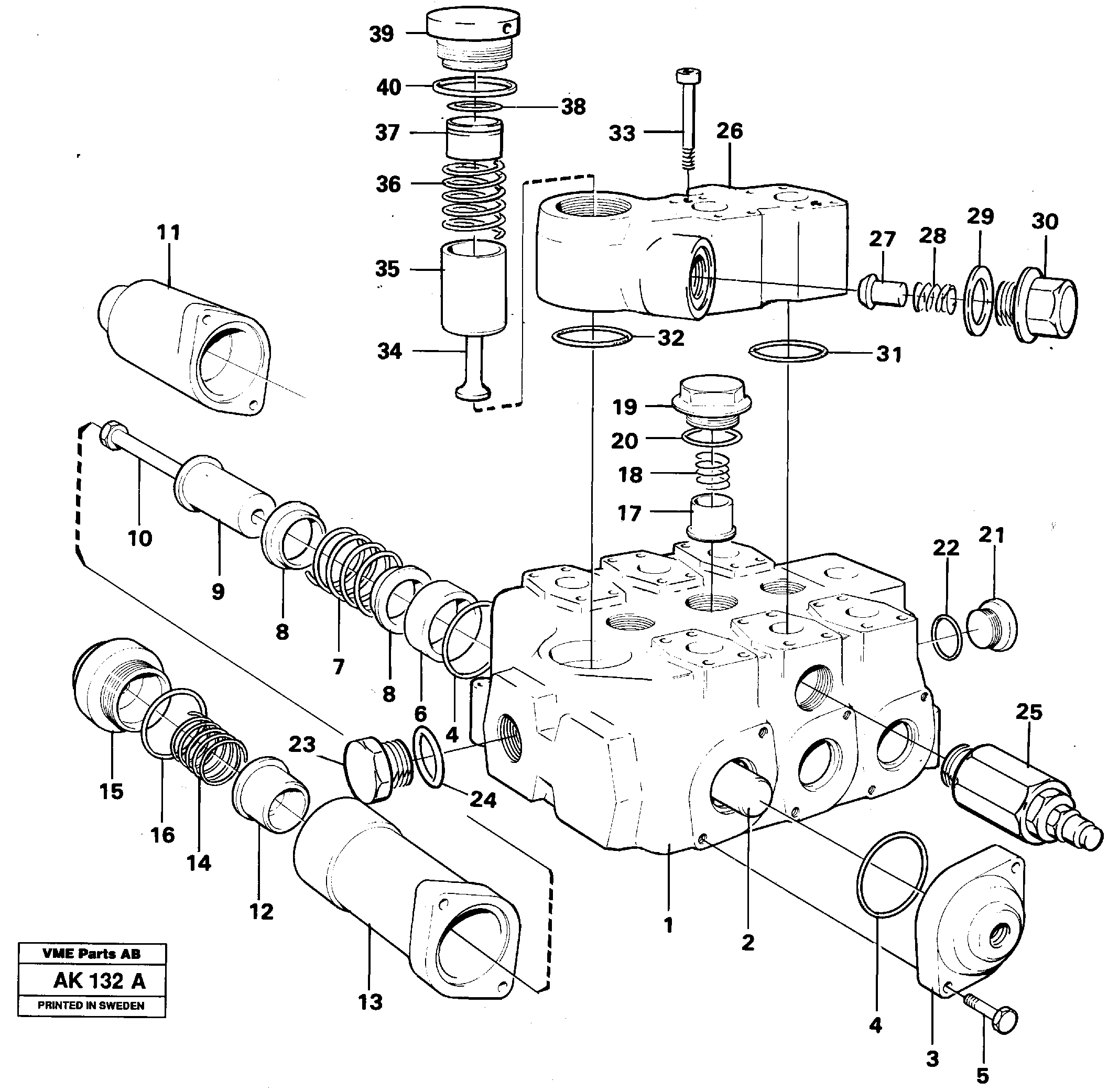 Control valve — volvo parts diagram