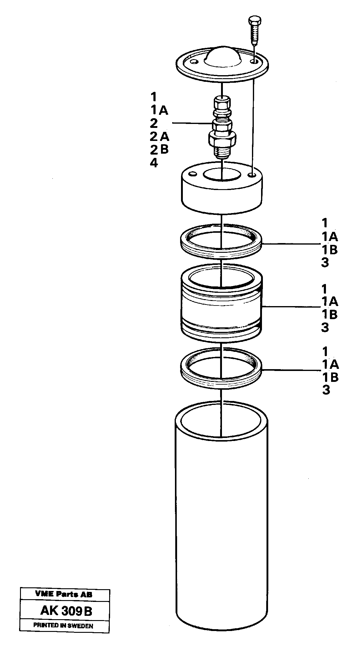 Accumulator.  91871,   92447,   94600,   94601 — volvo parts diagram