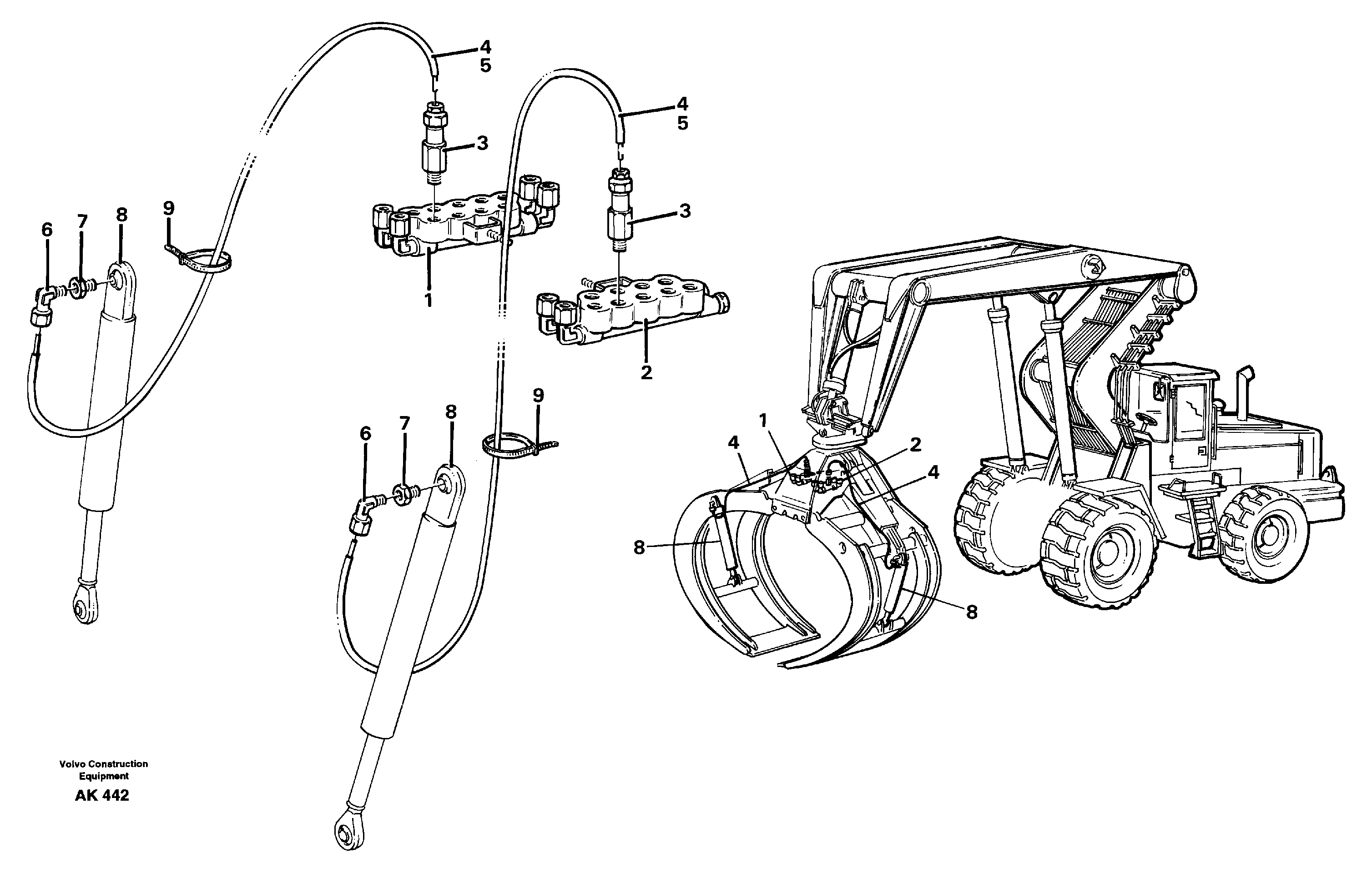 Grab arm, inner.  33808 SER NO 2169 - — volvo parts diagram