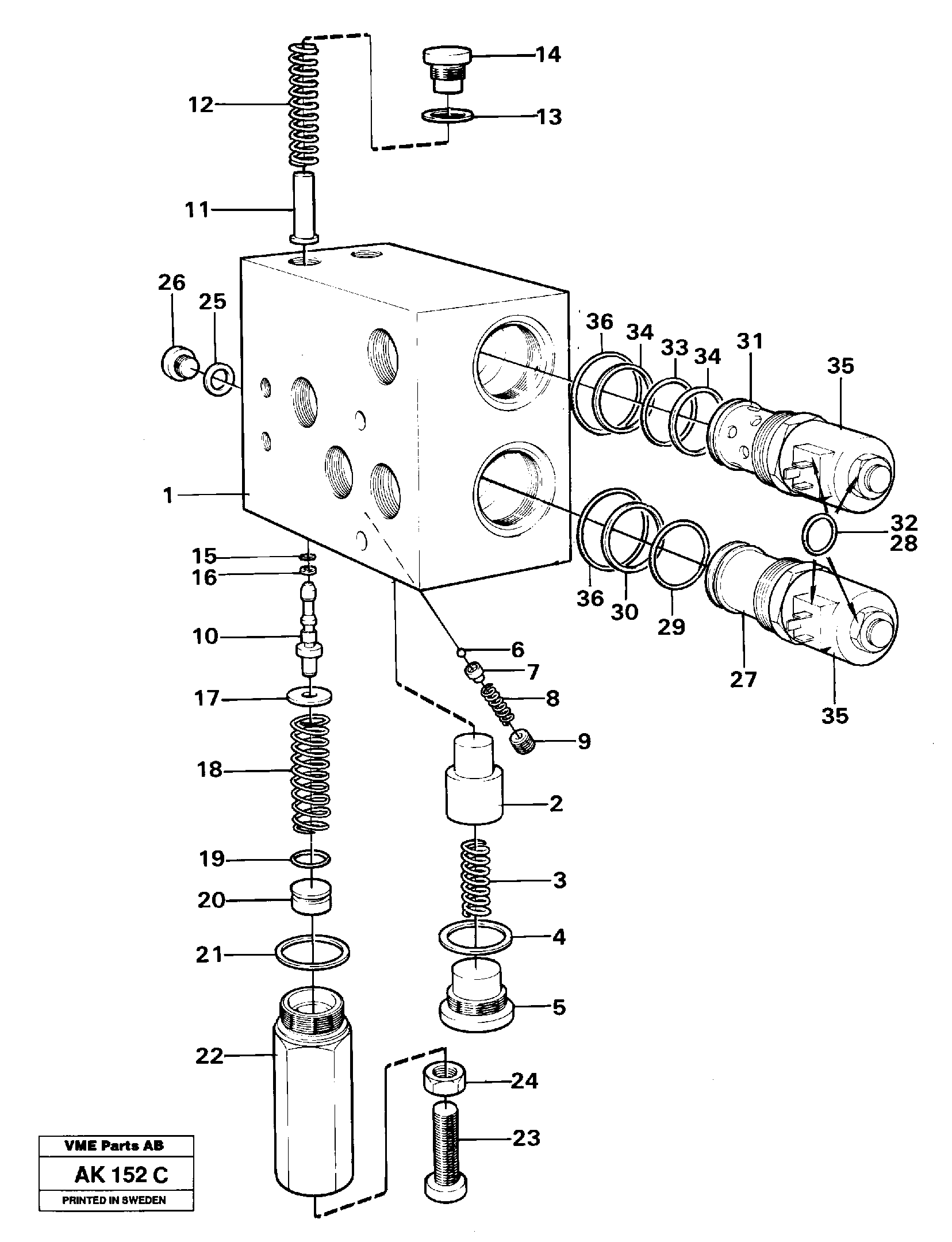 Relief valve.  91871,   92447,   94600,   94601,   94956 — volvo parts diagram