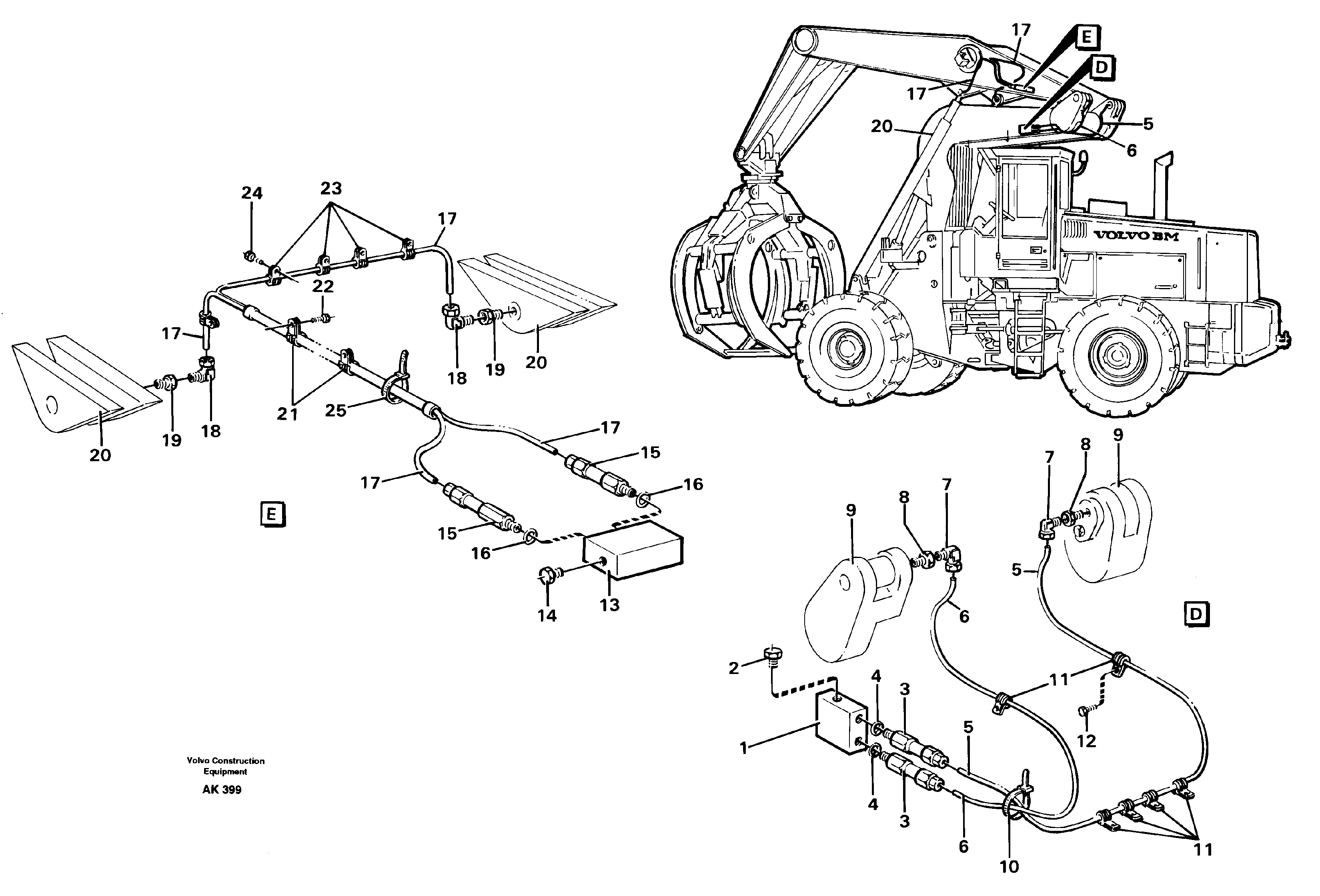 Distribution block. D, E  33808 SER NO - 2168 — volvo parts diagram