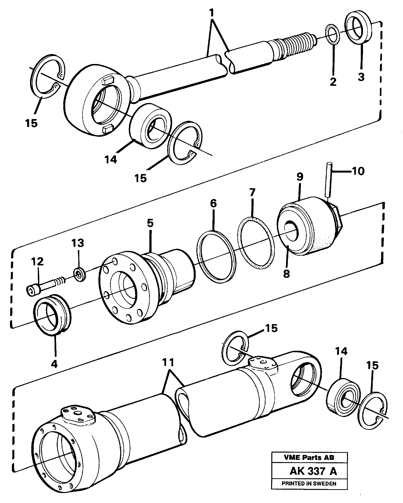 Hydraulic cylinder.  91851 — volvo parts diagram