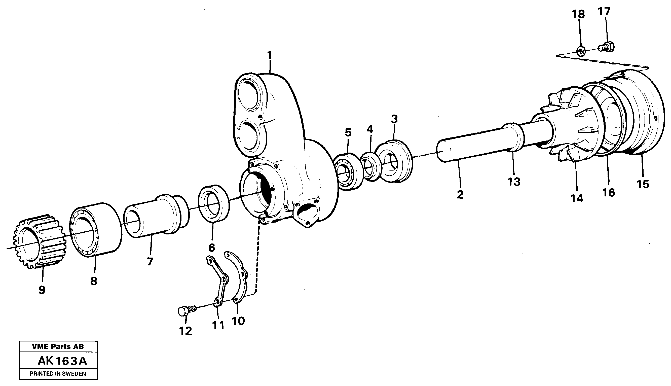 Water pump.  TD 122 GH — volvo parts diagram