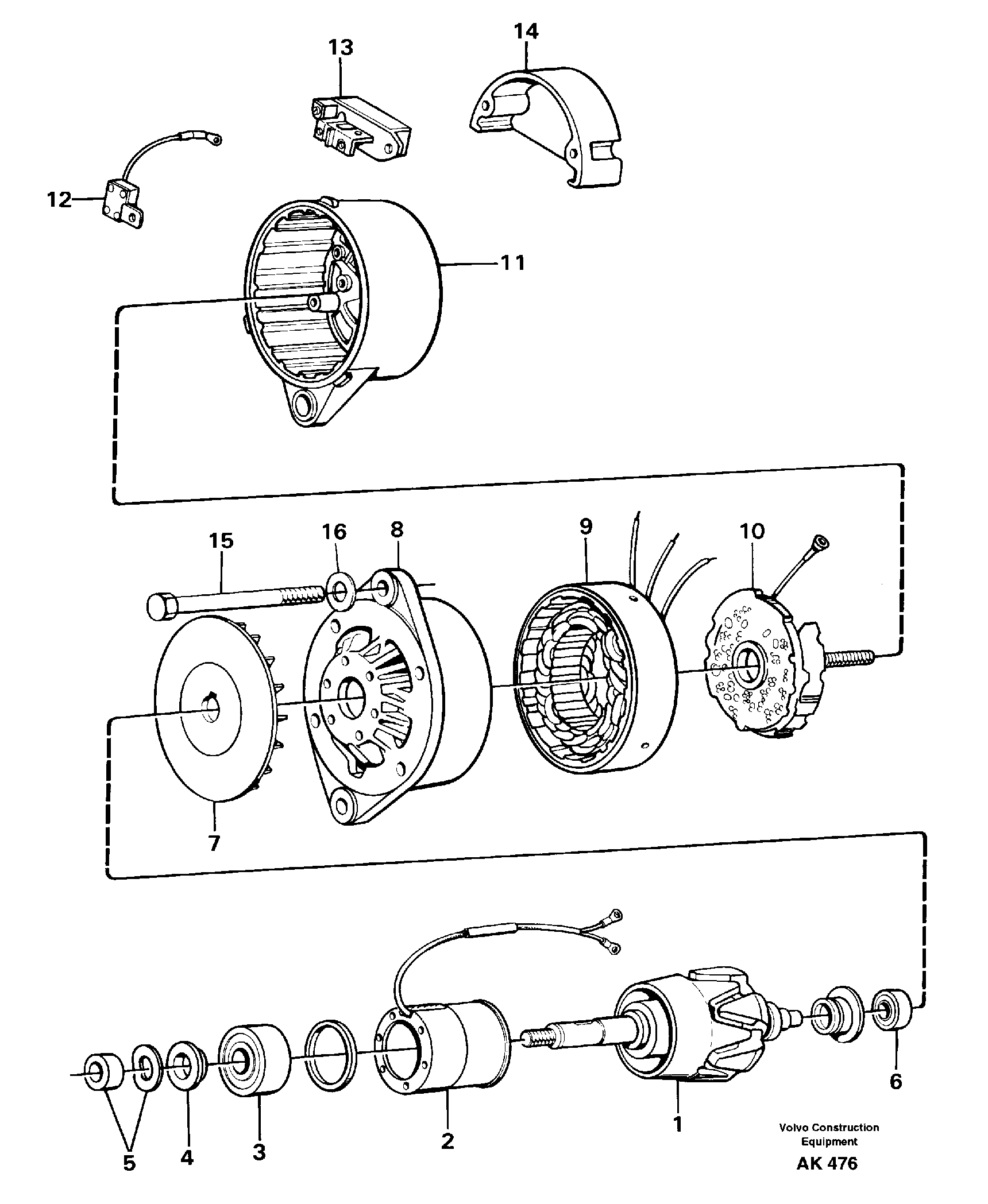 Alternator.  94847 — volvo parts diagram