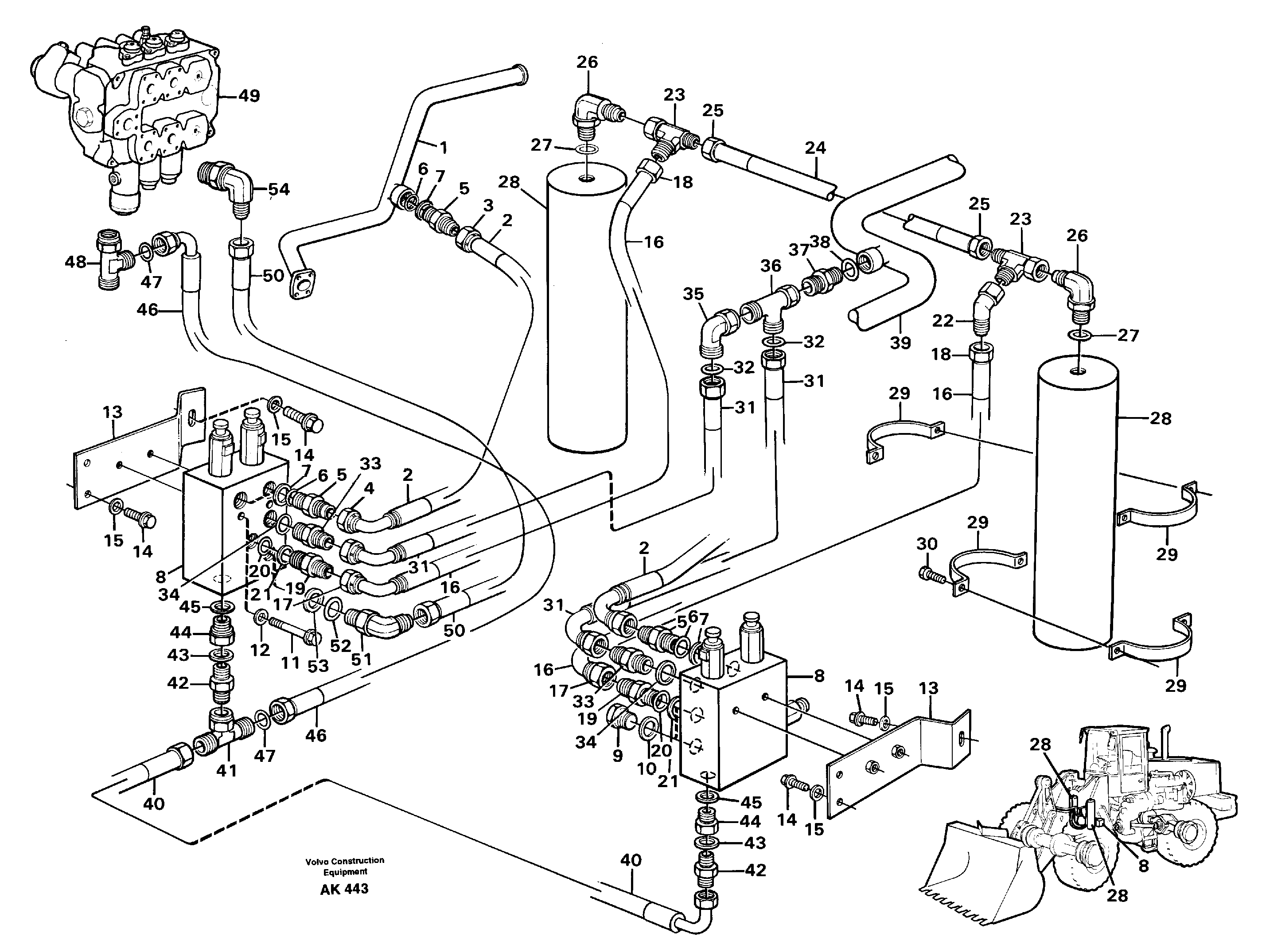 Boom suspension system  94956 — volvo parts diagram
