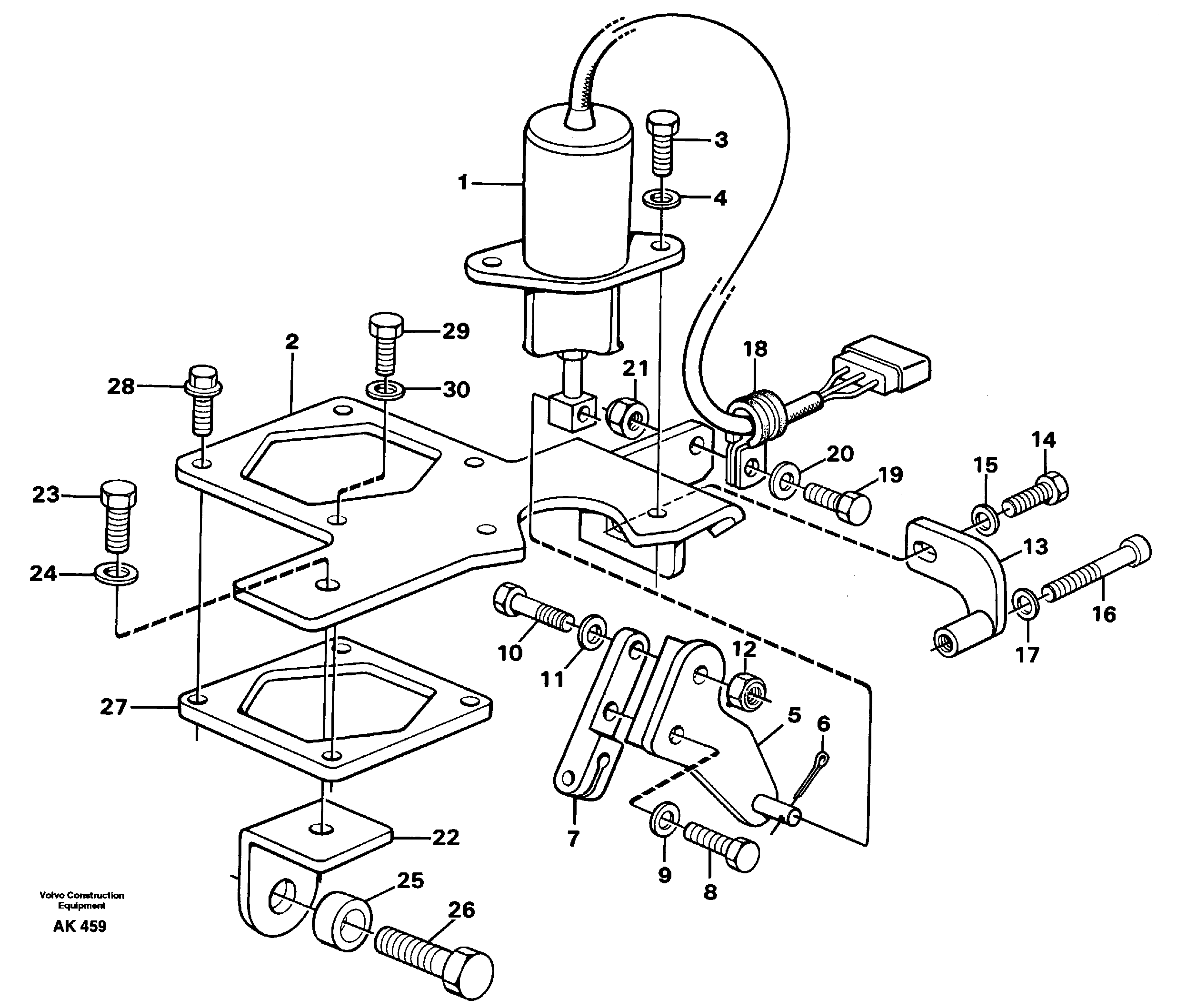 Stop control.  SER NO 2227 - / SER NO 60399 - USA — volvo parts diagram