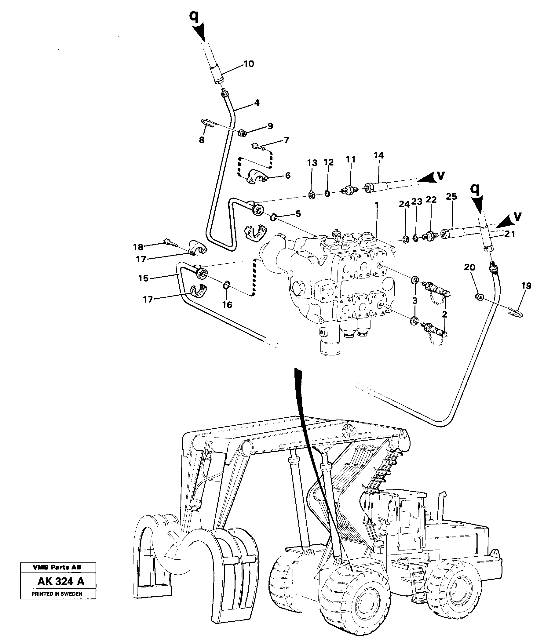 Tubes for grapple.  33808 — volvo parts diagram