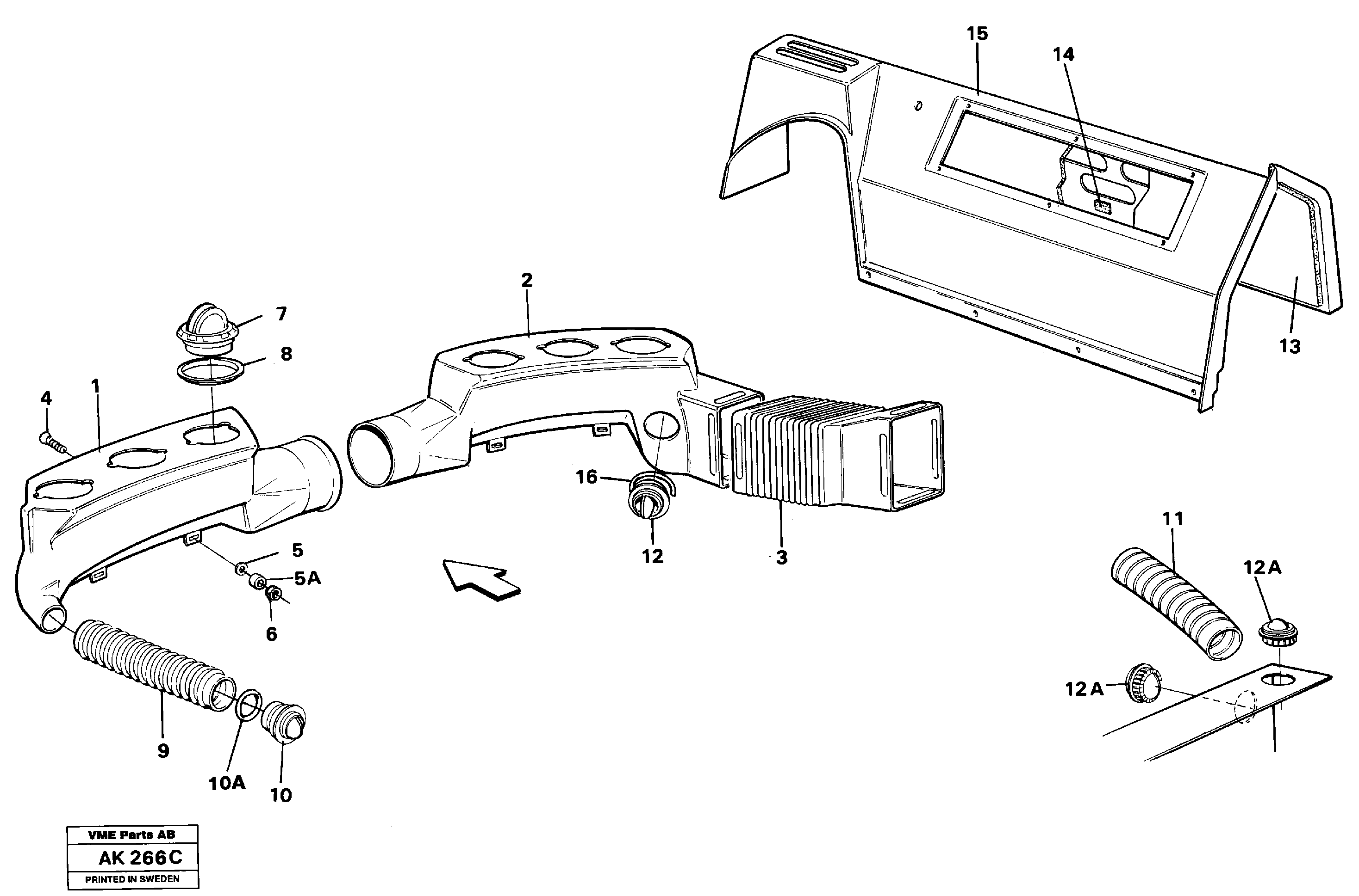 Air ducts — volvo parts diagram