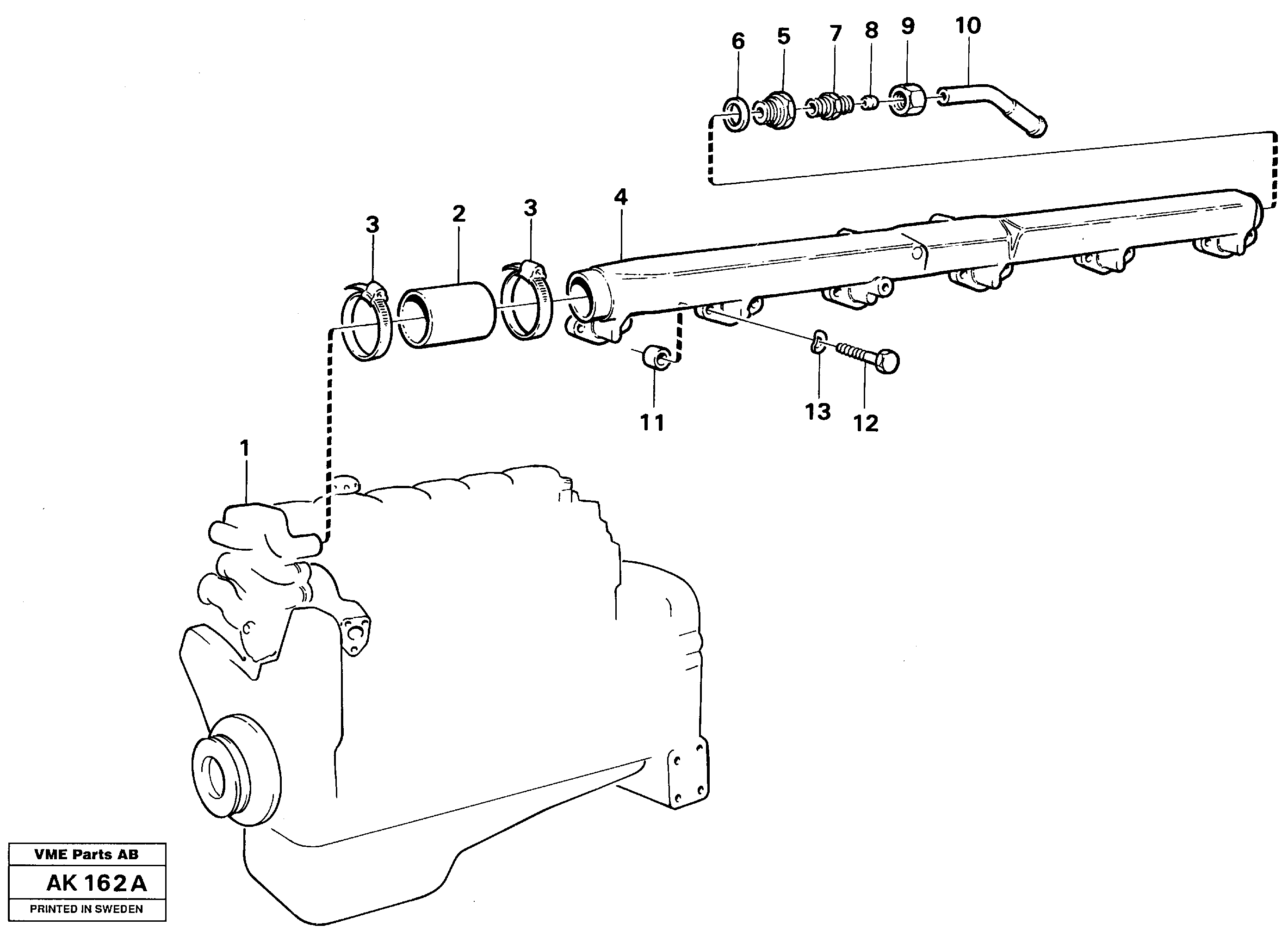 Water pipe — volvo parts diagram