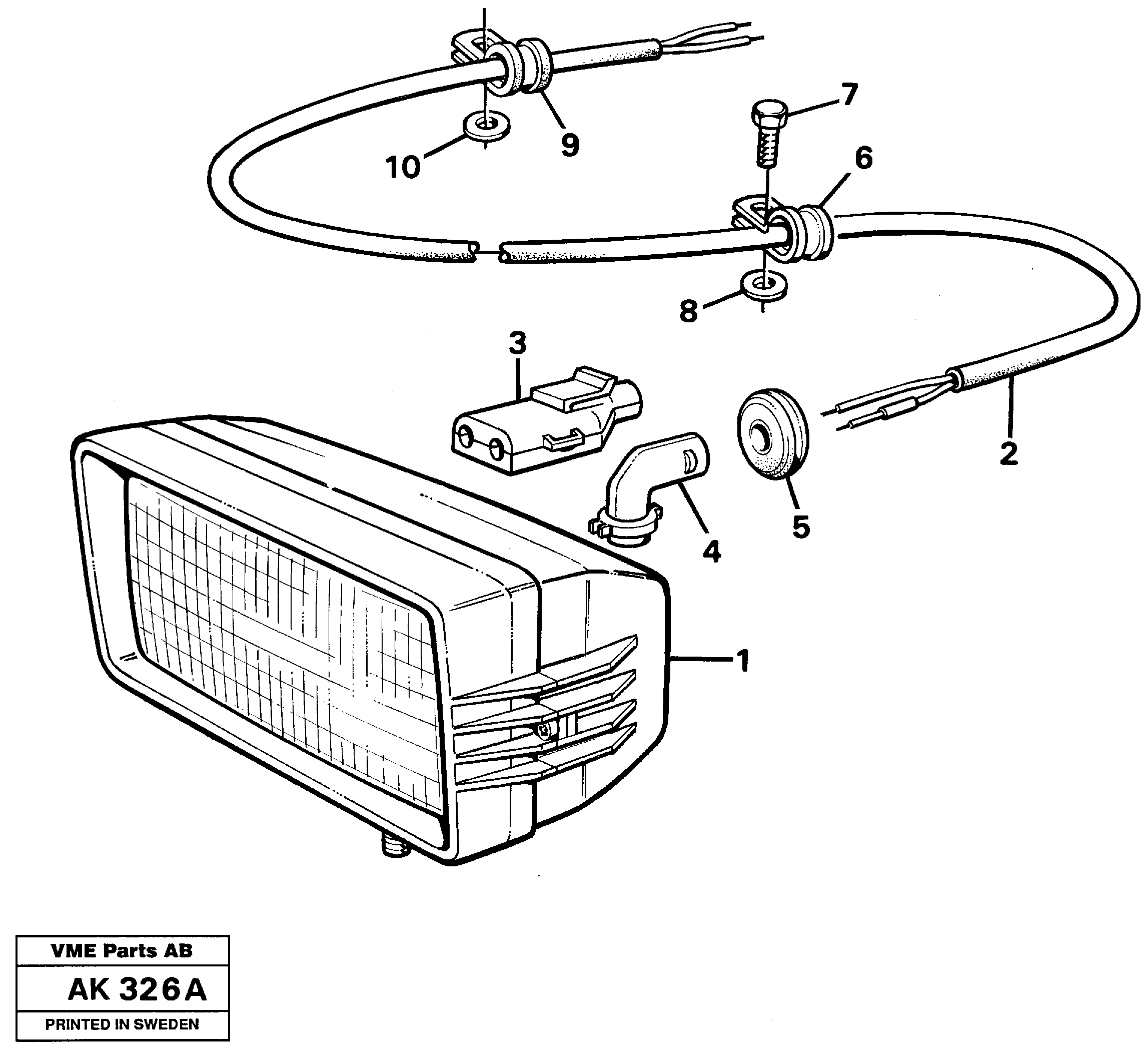 Cable harness, pre-cleaner.  92267 — volvo parts diagram