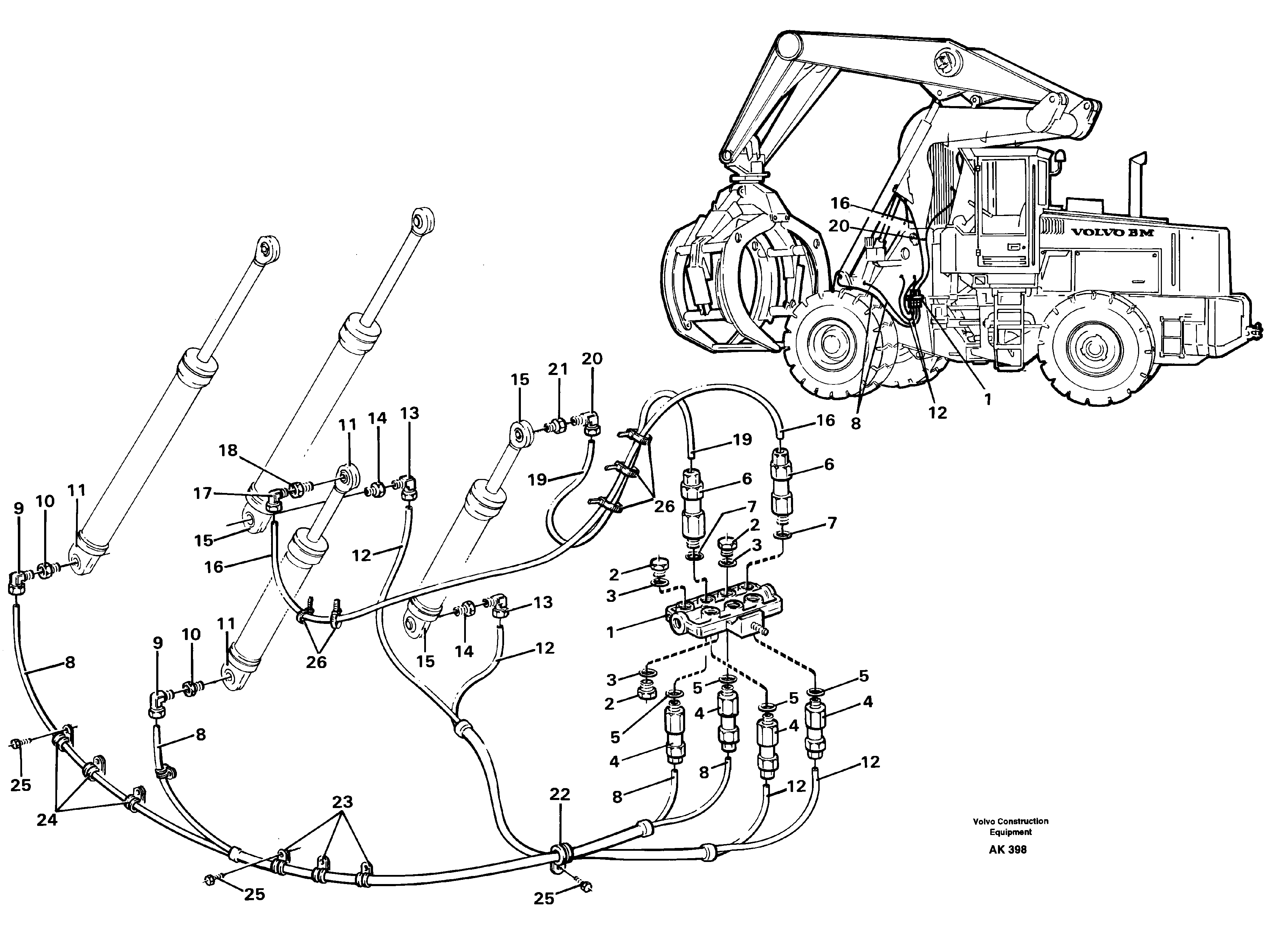 Distribution block. C  33808 SER NO - 2168 — volvo parts diagram