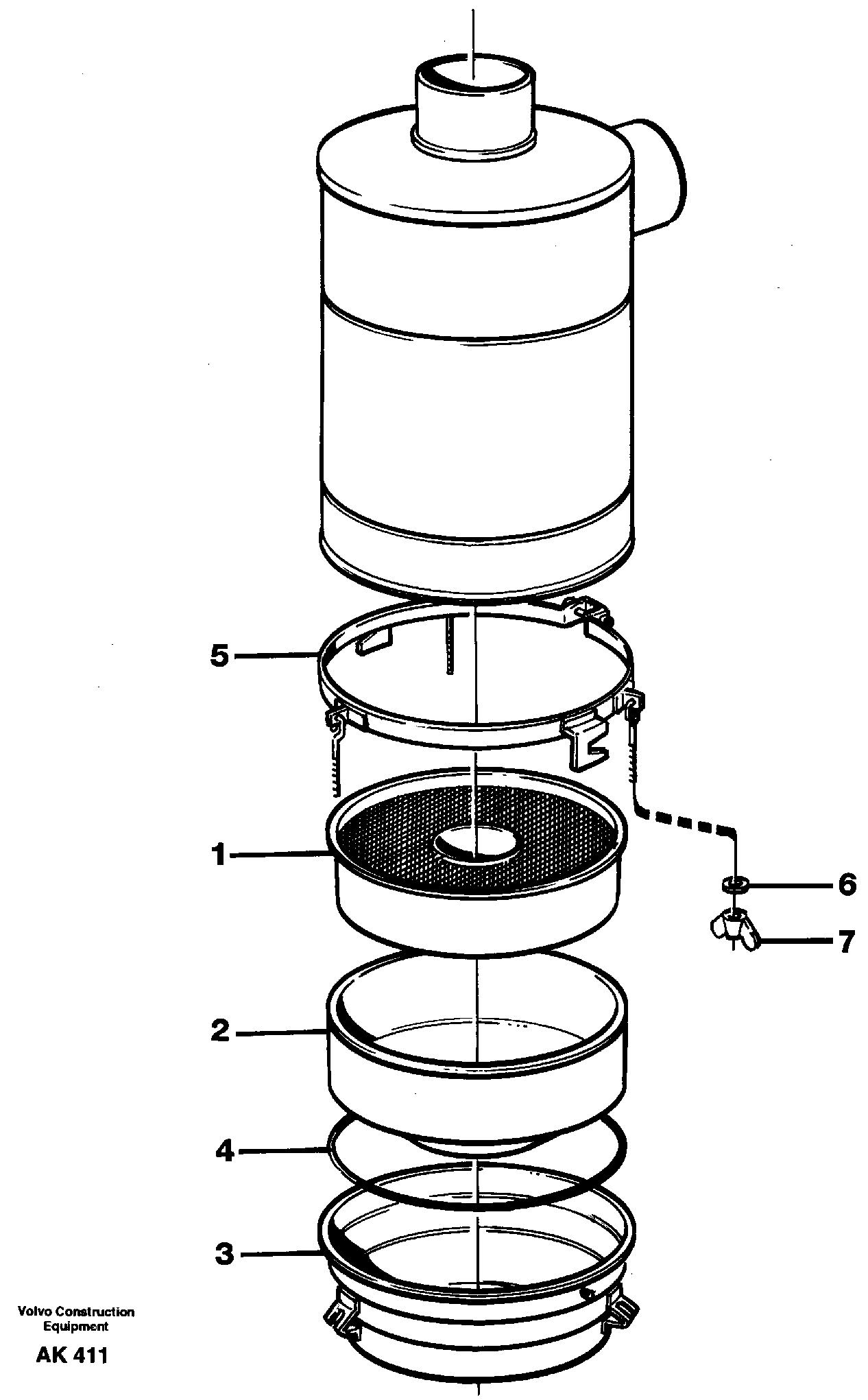 Air filter.  92267 E PROD — volvo parts diagram