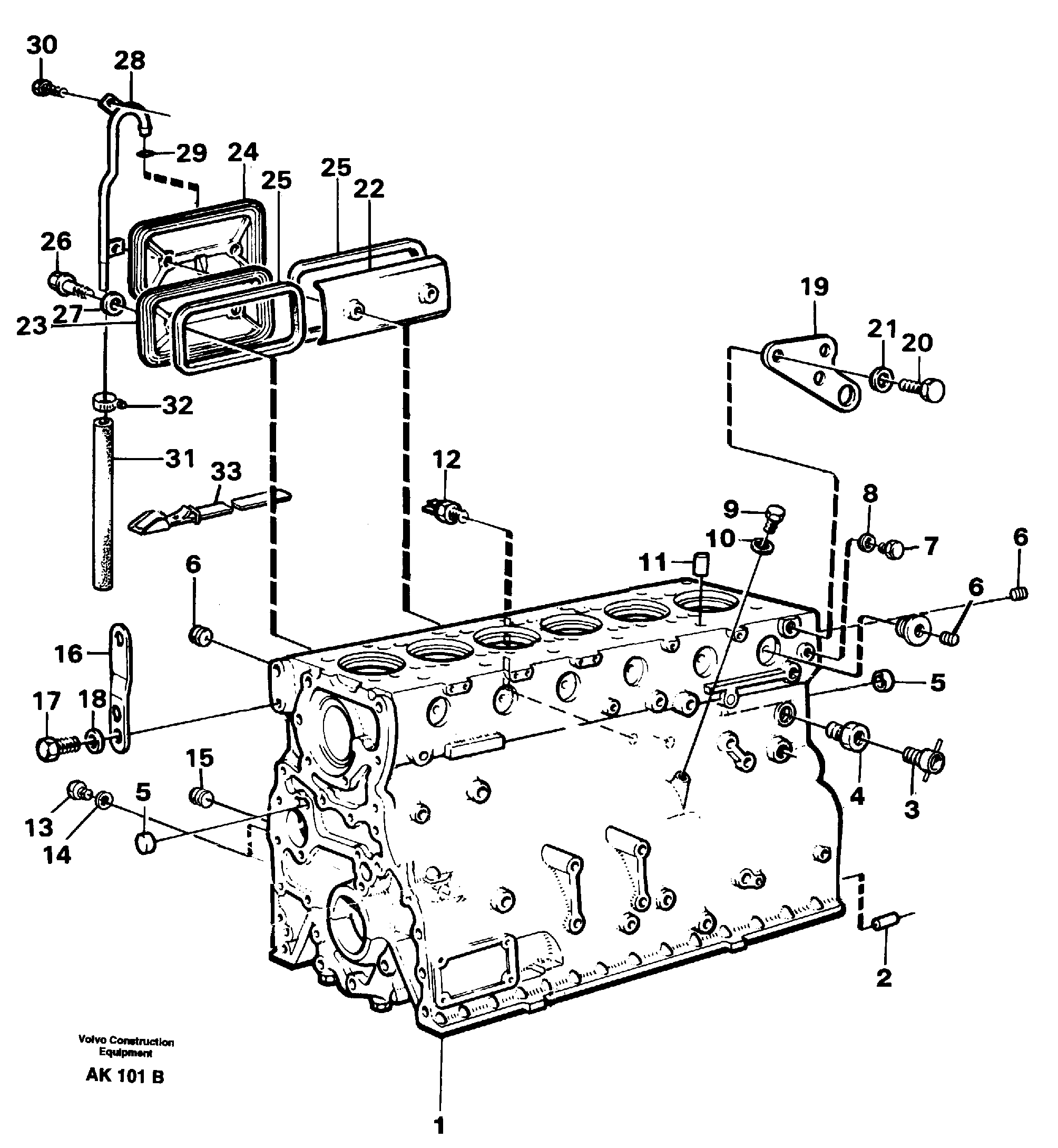 Cylinder block — volvo parts diagram