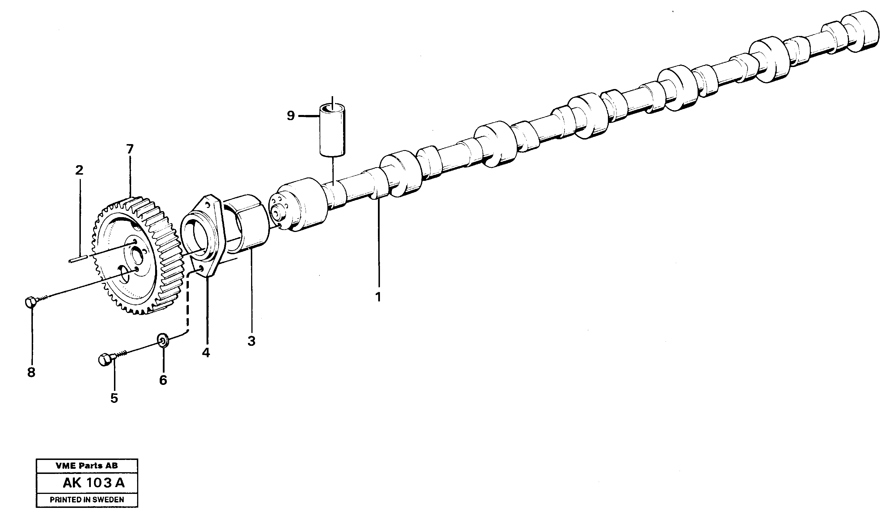 Camshaft — volvo parts diagram