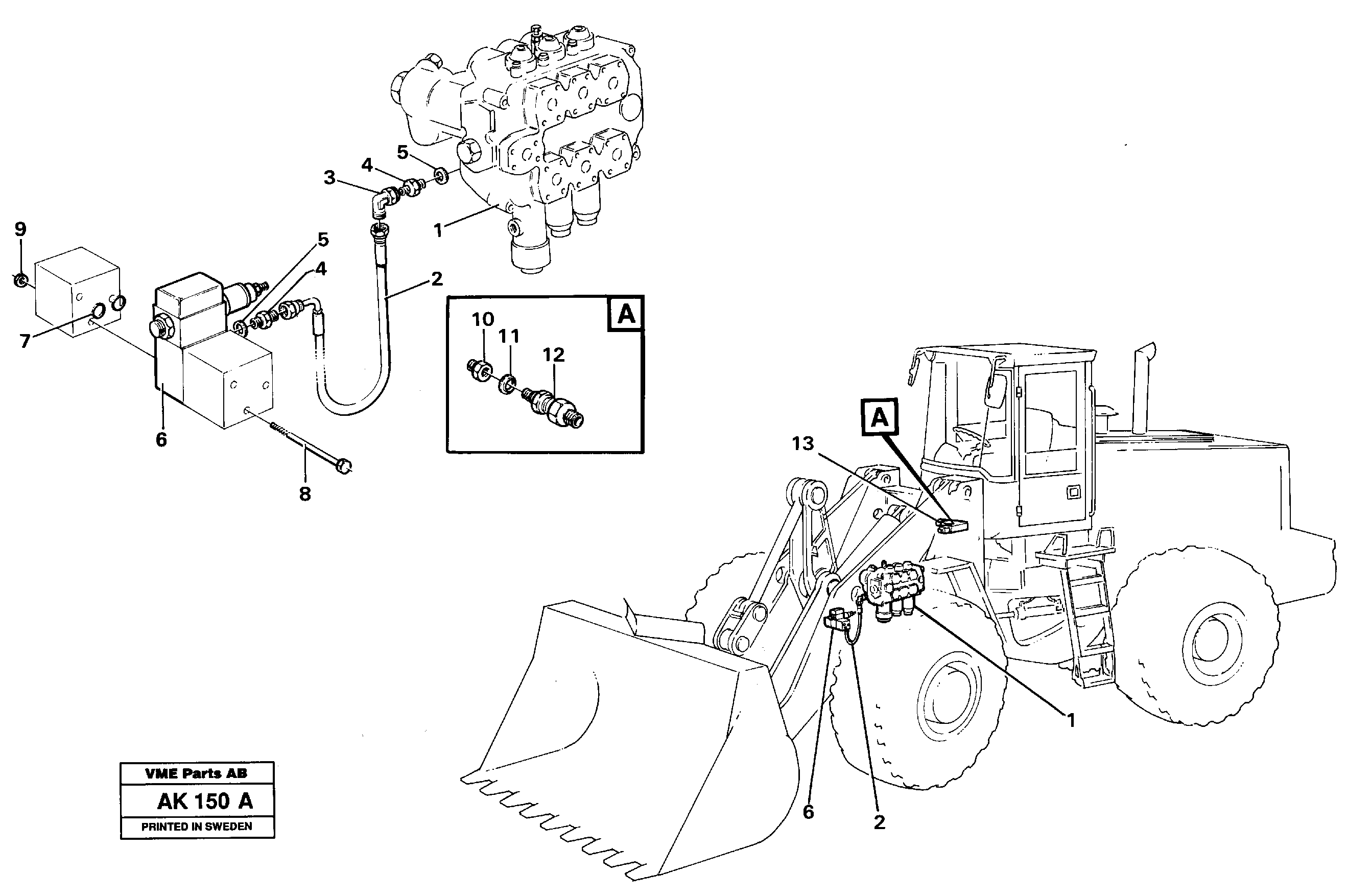 Boom lowering system.  91692 — volvo parts diagram