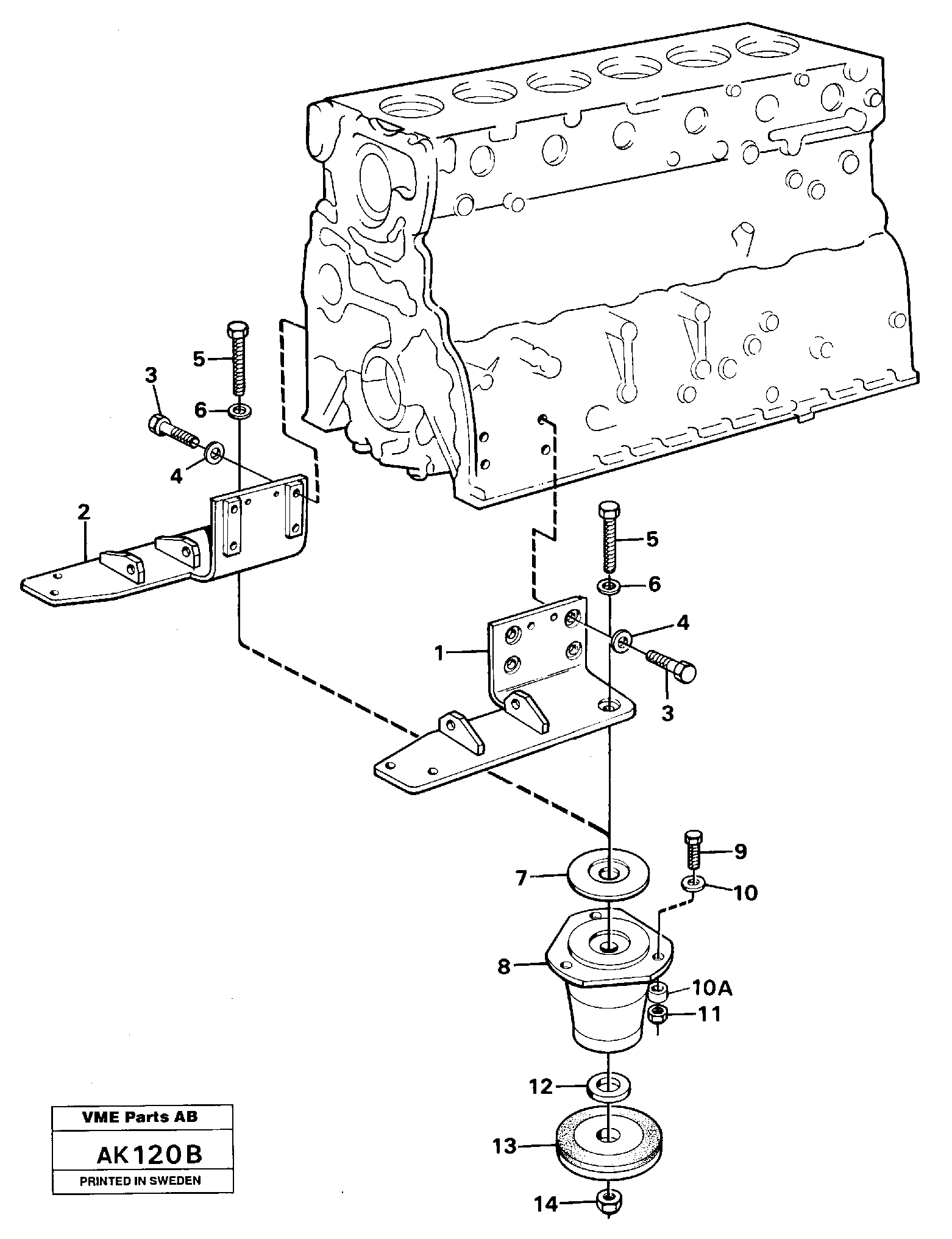 Engine mounting — volvo parts diagram