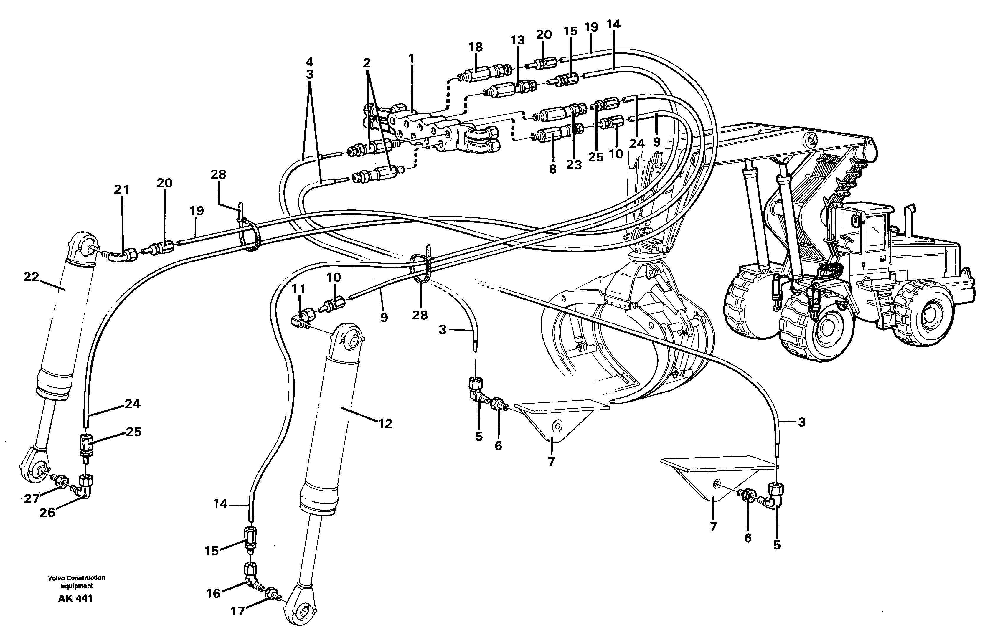 Log pusher.  33808 SER NO 2169 - — volvo parts diagram