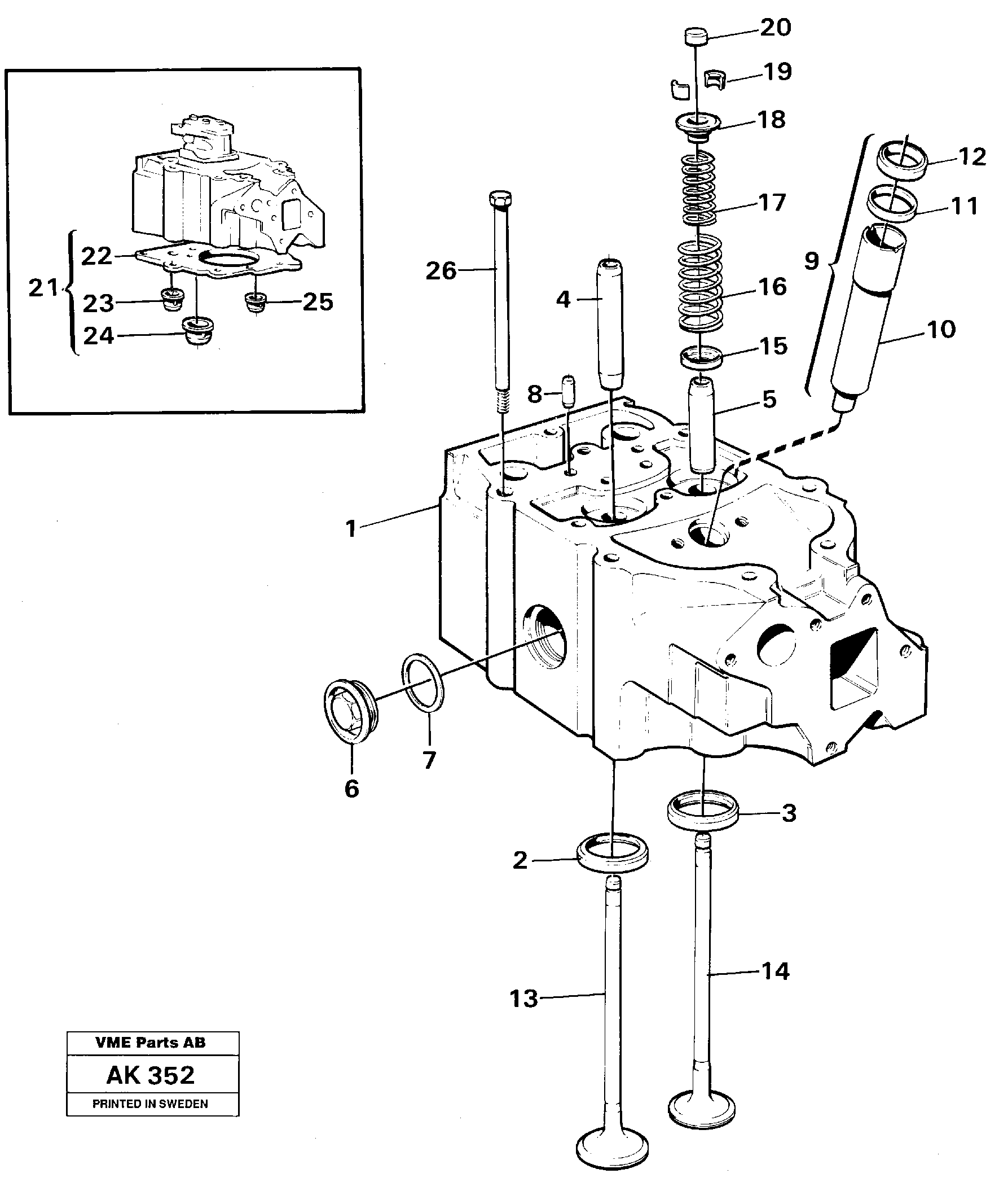Cylinder head.  ENG 215835 - — volvo parts diagram