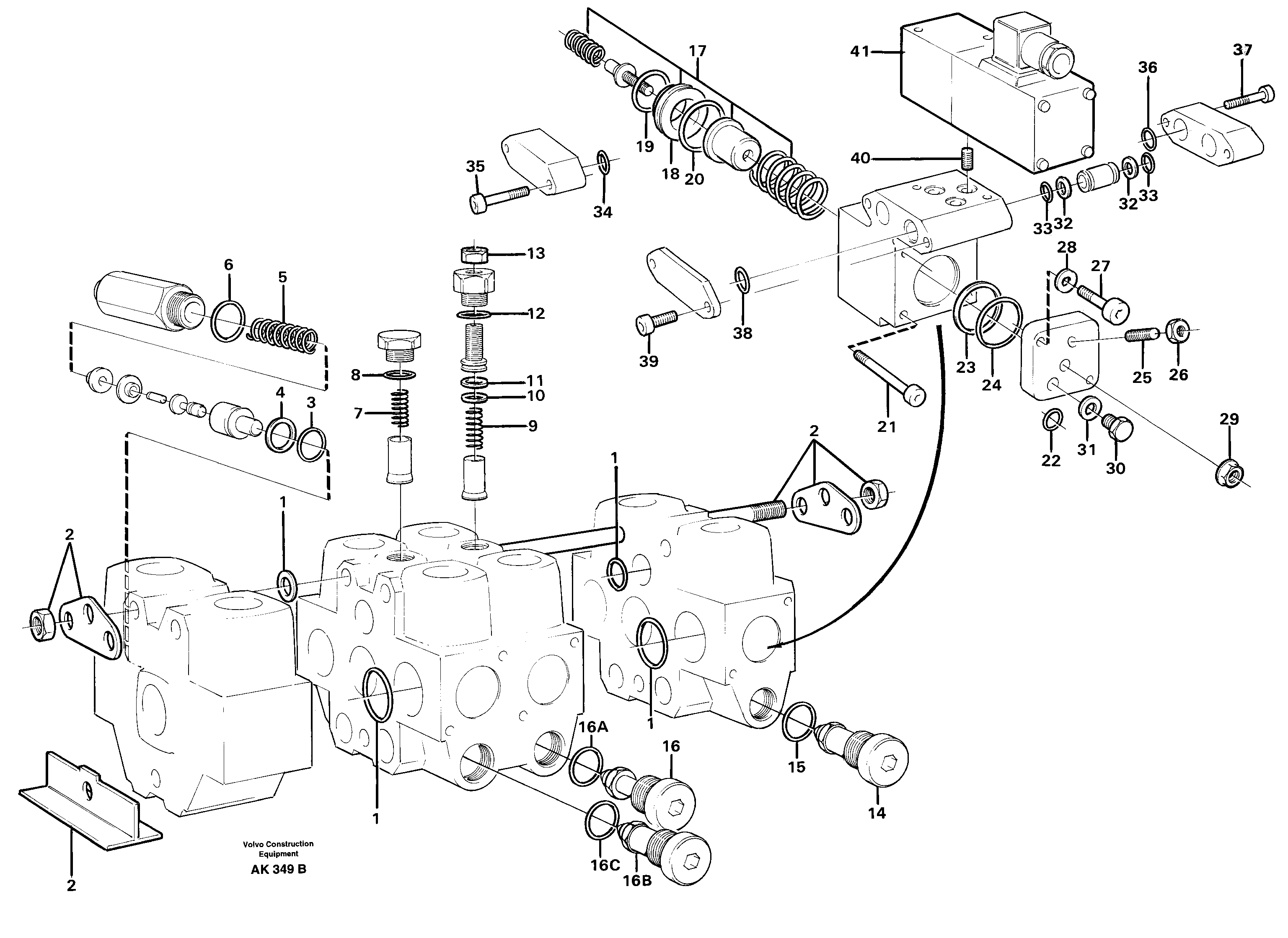 Control valve.  33808 — volvo parts diagram