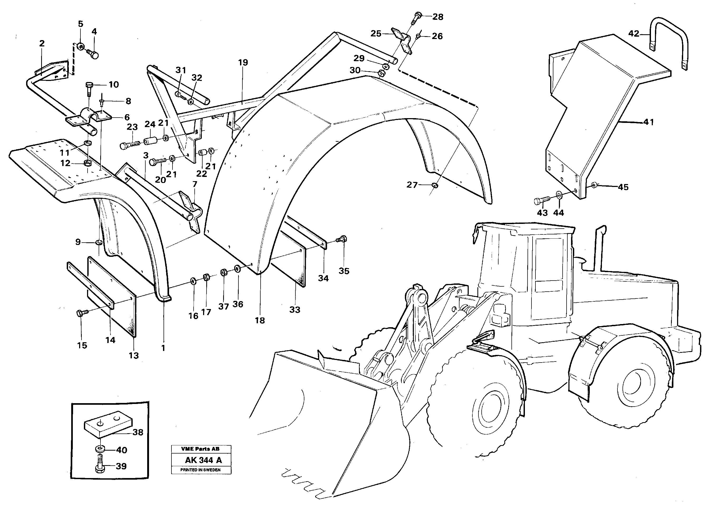 Extended fender.  92031 — volvo parts diagram
