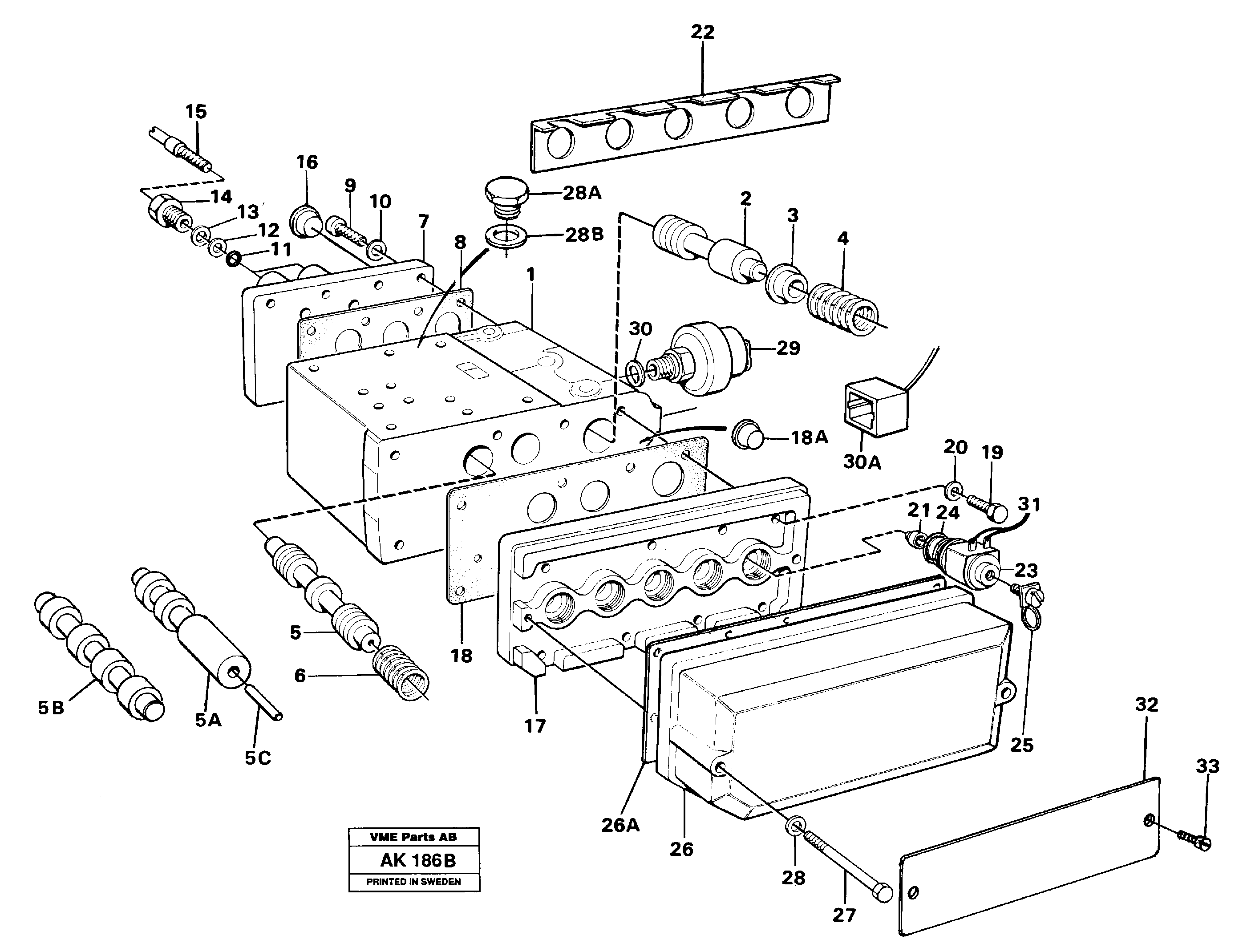Gear changing unit. — volvo parts diagram