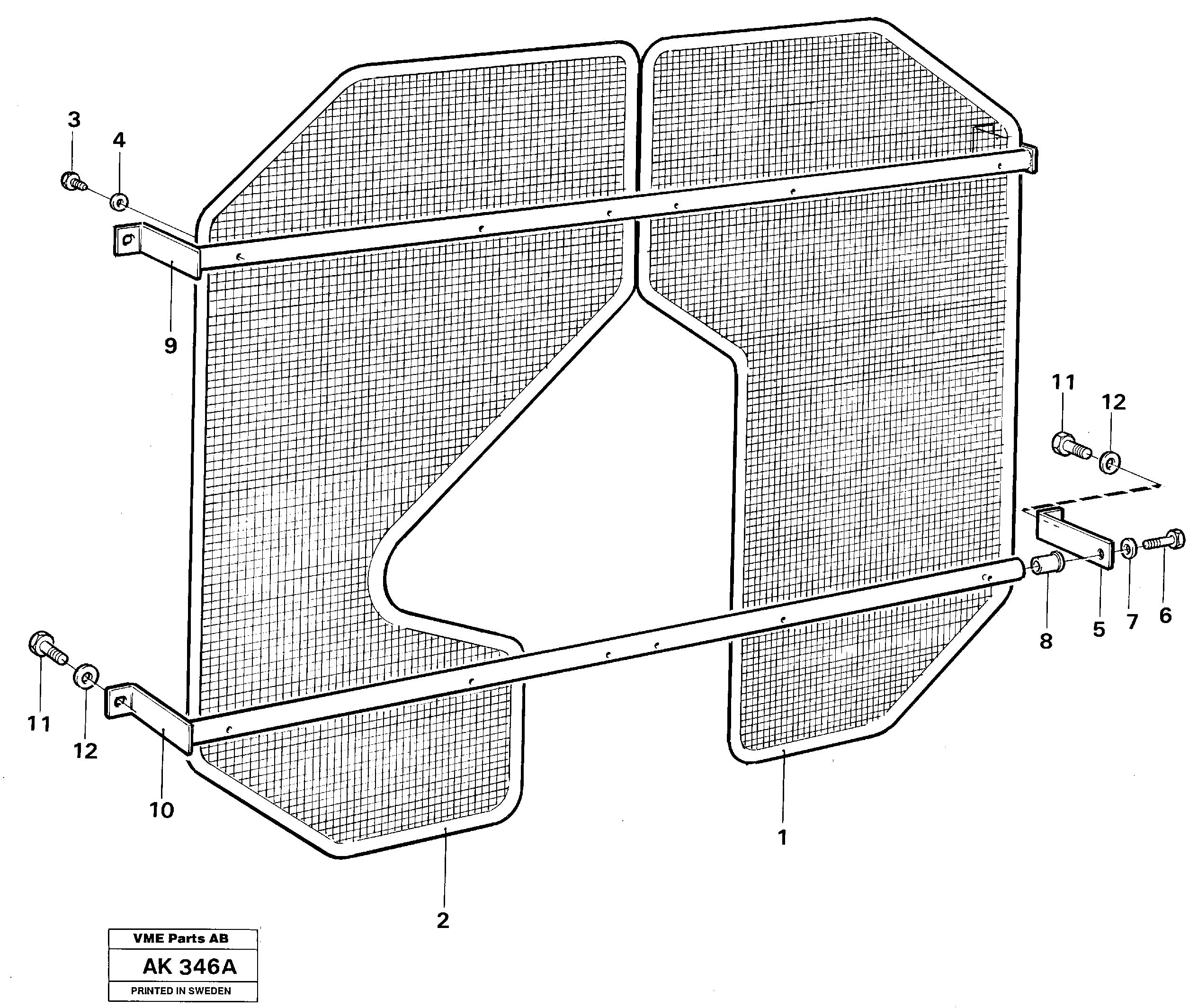 Fan guard.  92342 — volvo parts diagram
