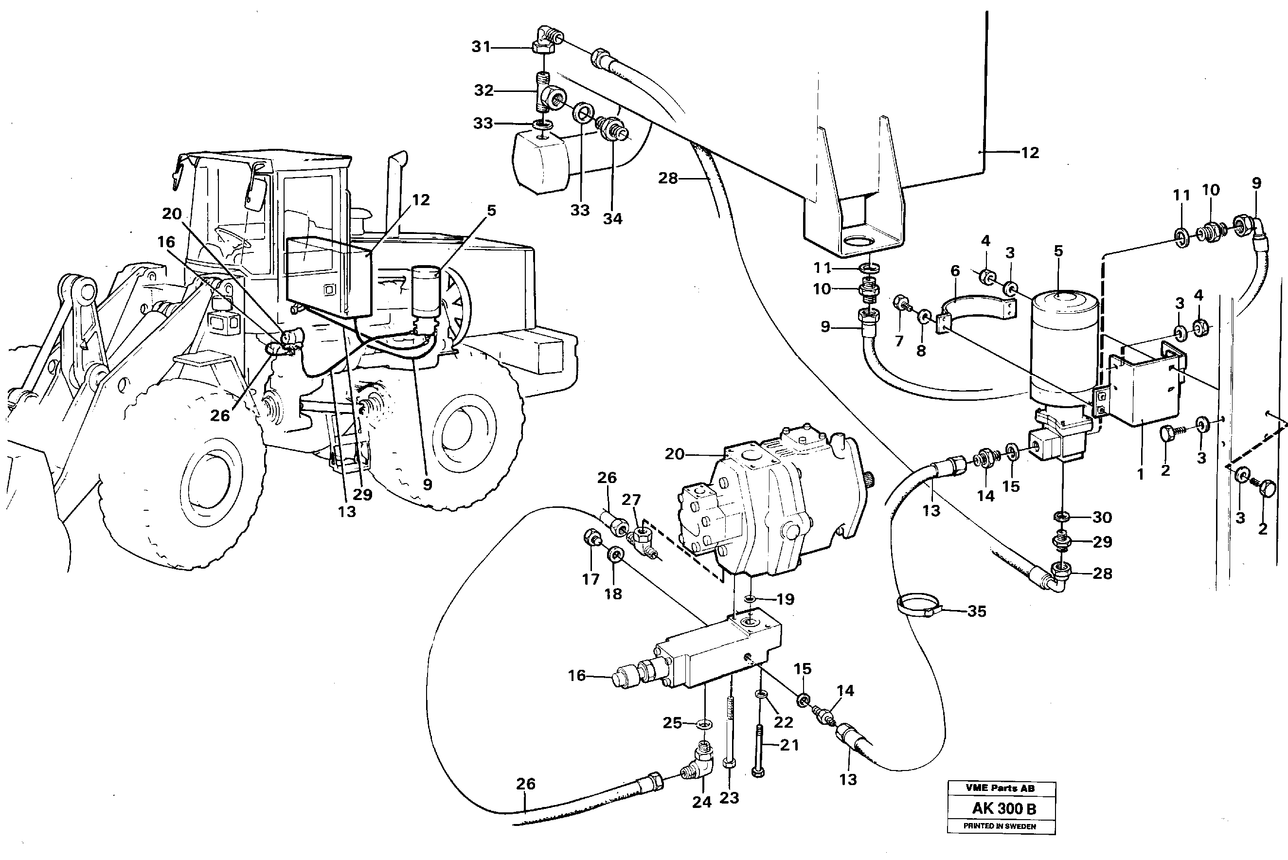 Secondary steering system.  92107 — volvo parts diagram