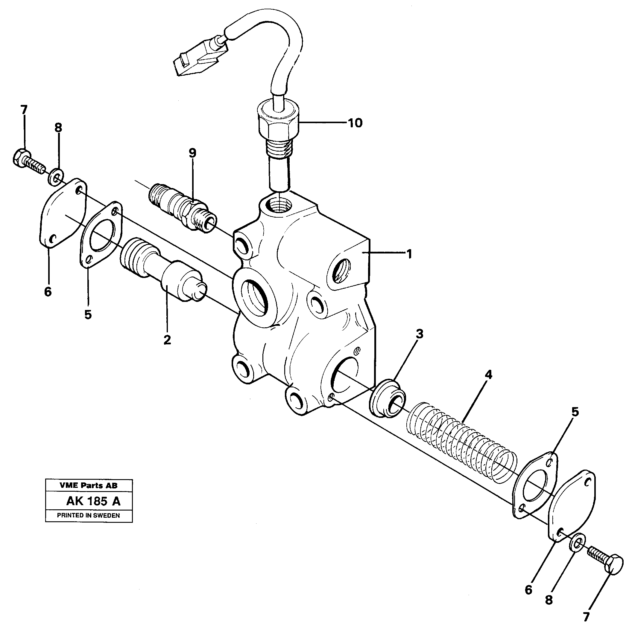 Lubricating oil valve. — volvo parts diagram