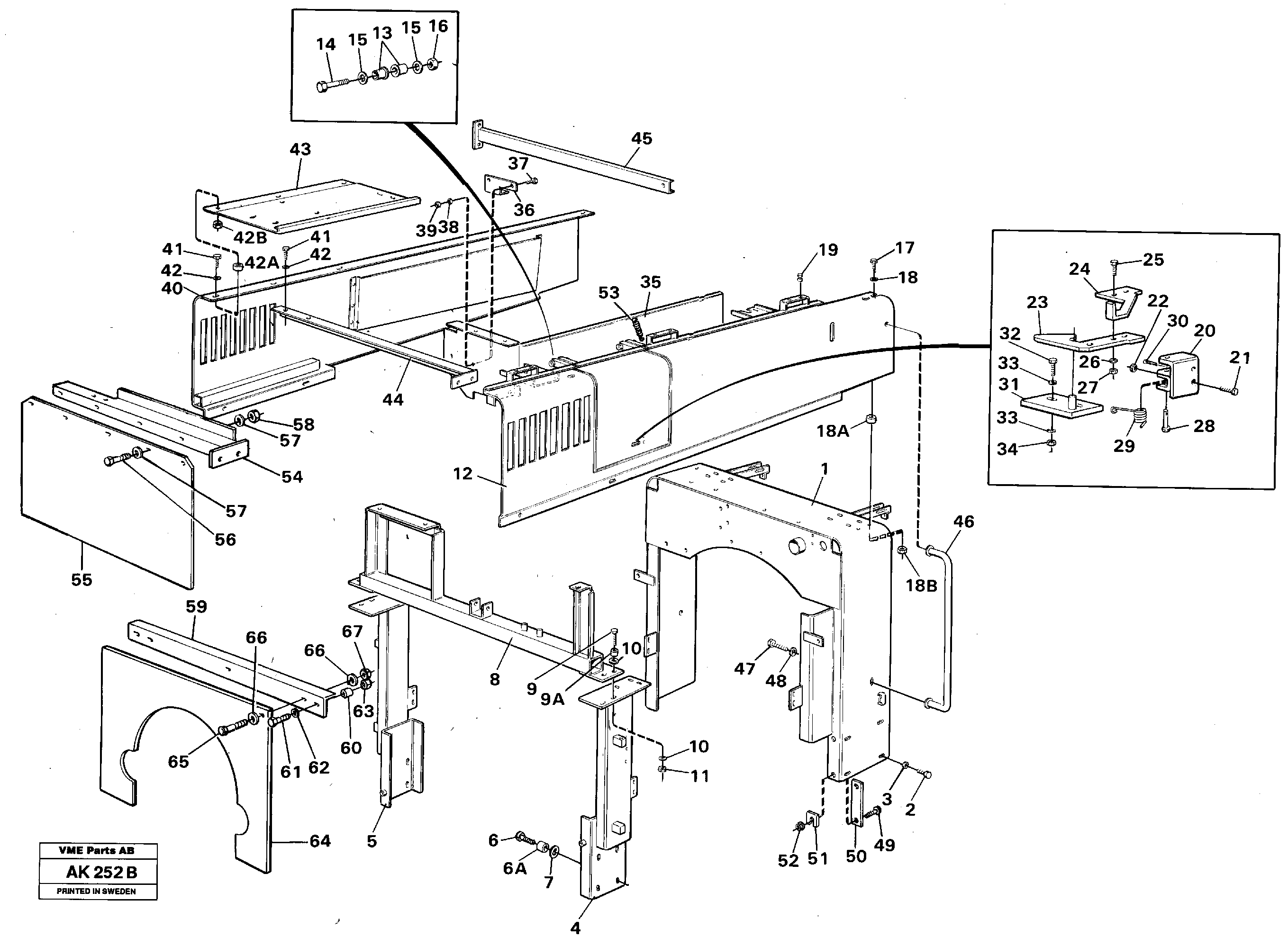 Engine hood — volvo parts diagram