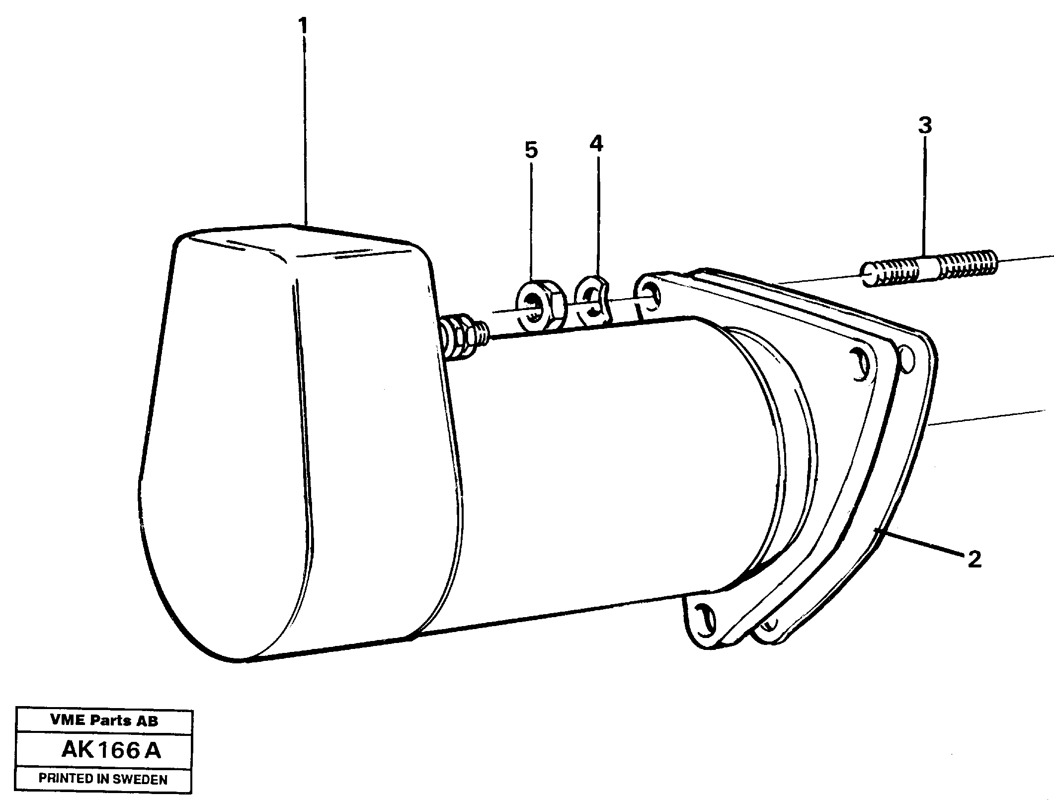 Starter motor with assembling details — volvo parts diagram