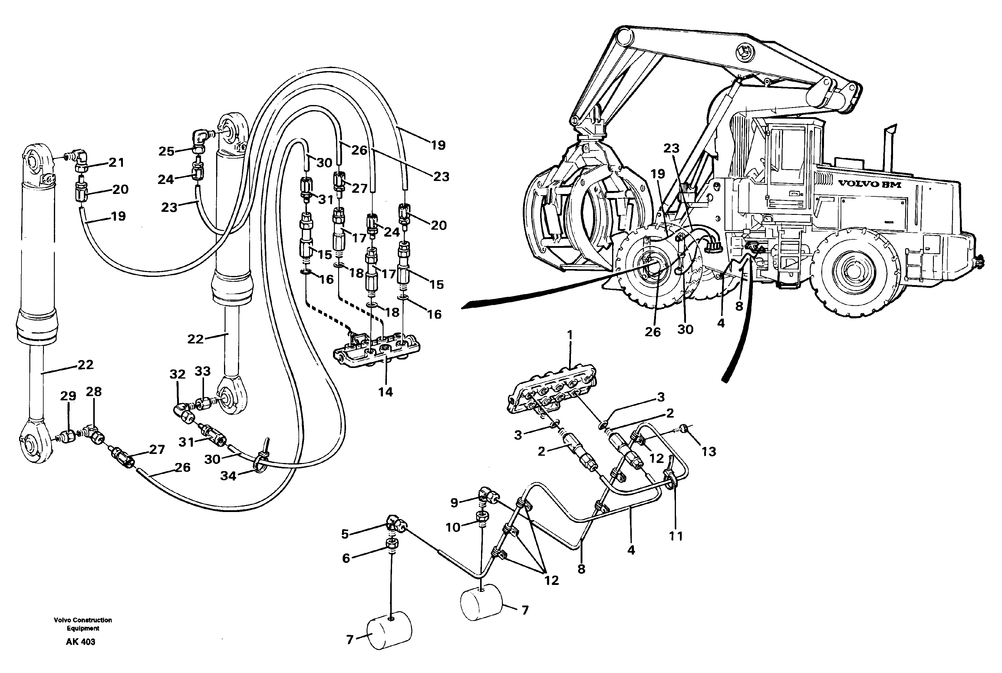 Log pusher.  33808 SER NO - 2168 — volvo parts diagram