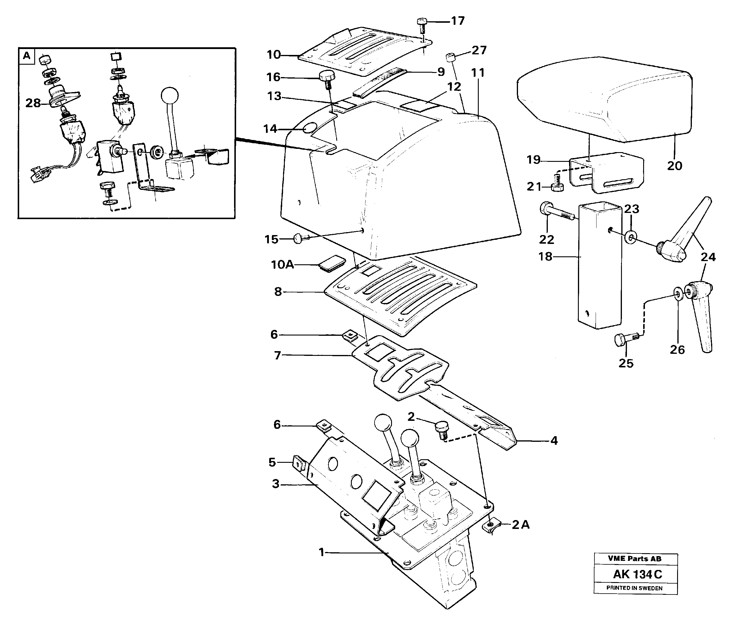 Servo valve with fitting parts.  STD,   USA,   33808,   33809 — volvo parts diagram