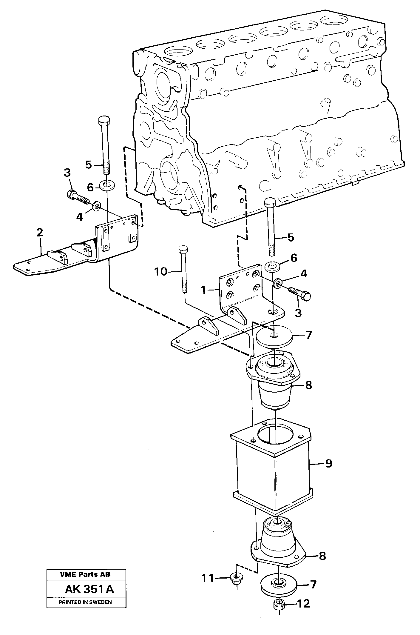 Engine mounting — volvo parts diagram