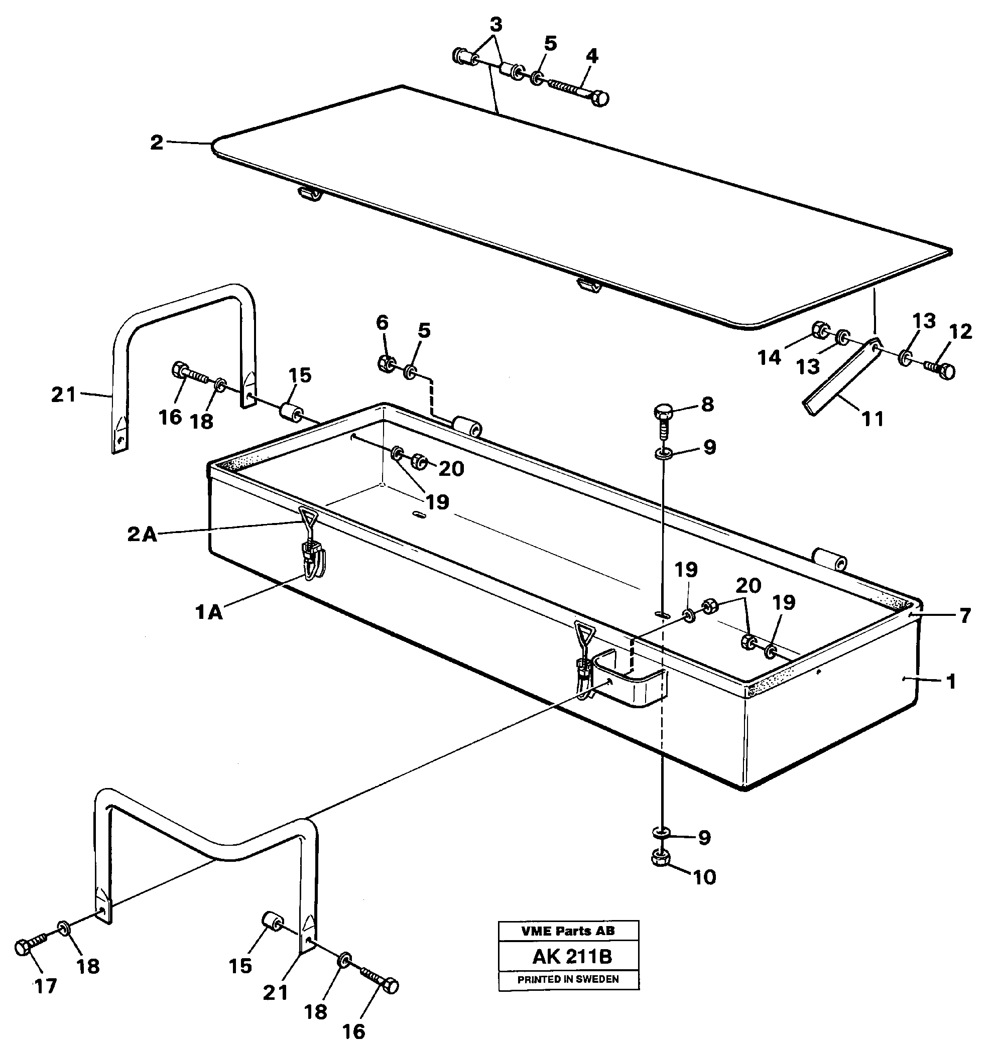 Tool box  91837 — volvo parts diagram