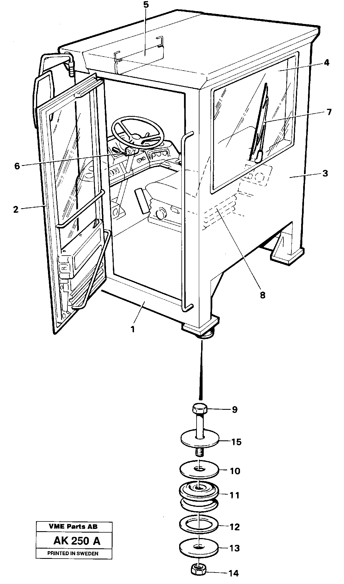 Operator's cab — volvo parts diagram