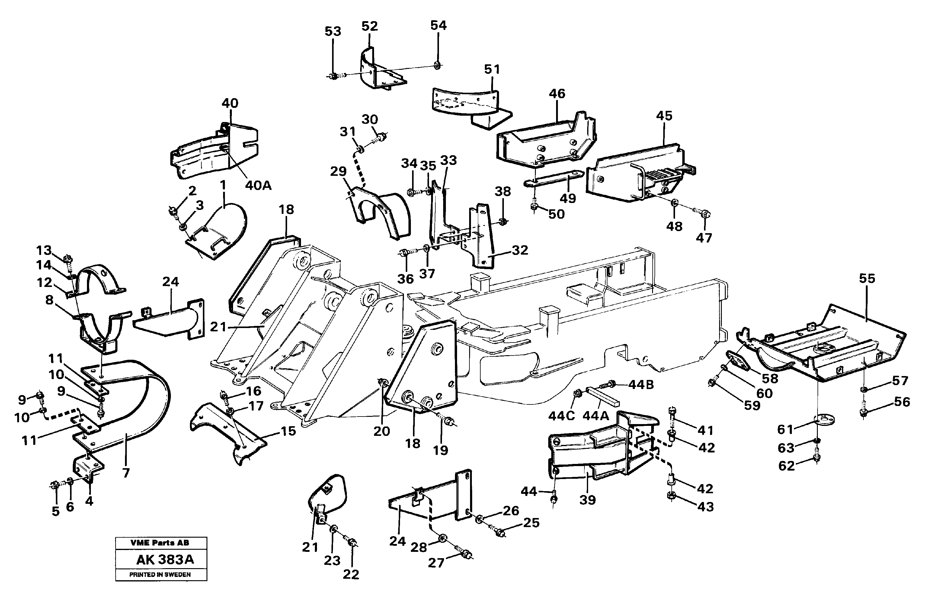 Protecting plates.  33809 — volvo parts diagram