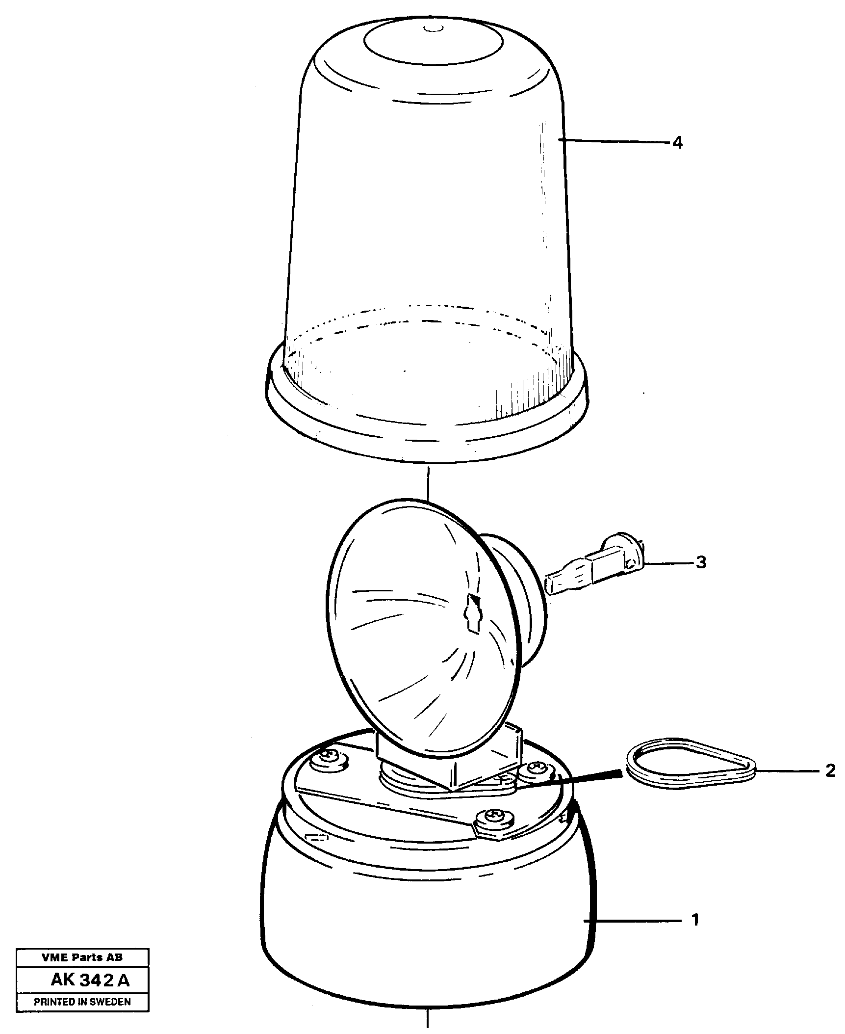 Rotating beacon.  91896 — volvo parts diagram
