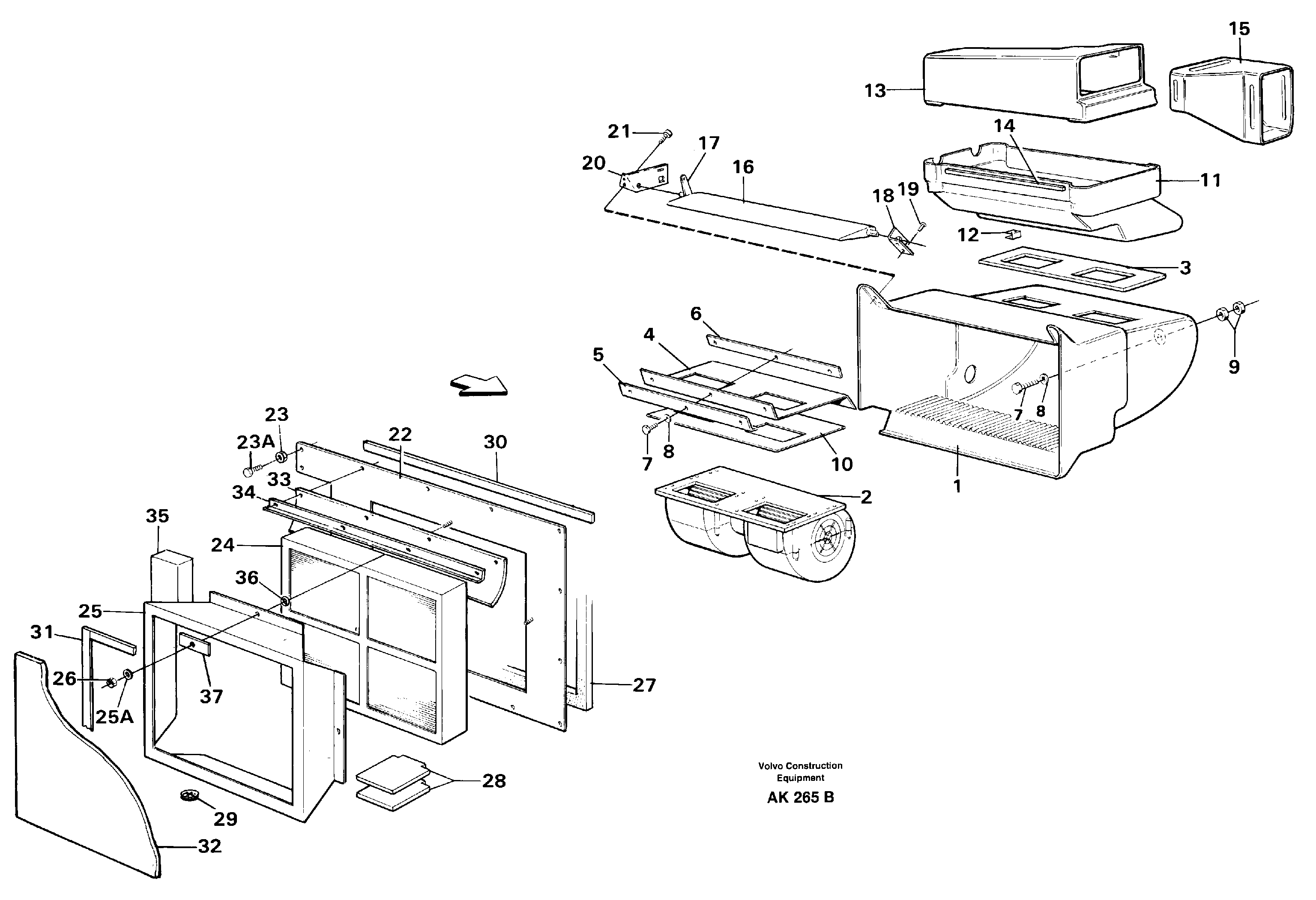 Air filter — volvo parts diagram