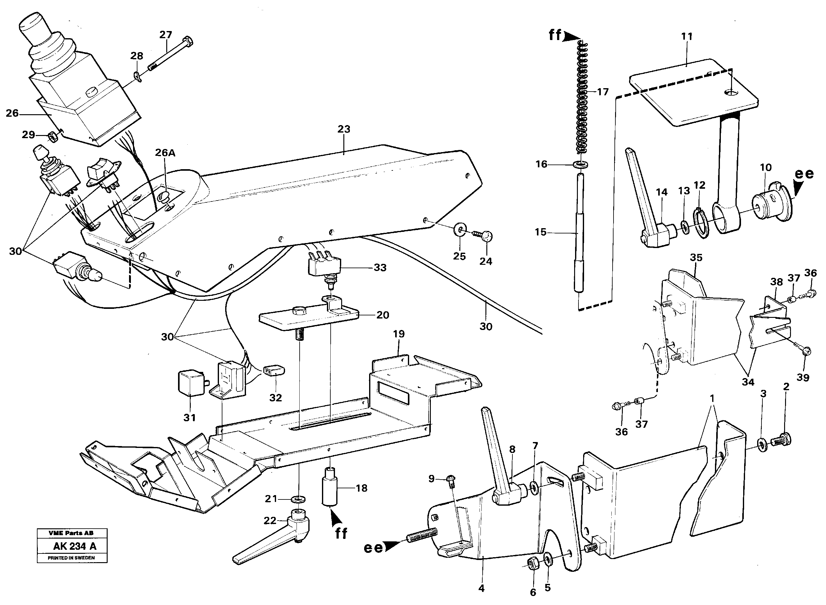 CDC - steering, plate details.  91839,   92646,   92819 — volvo parts diagram