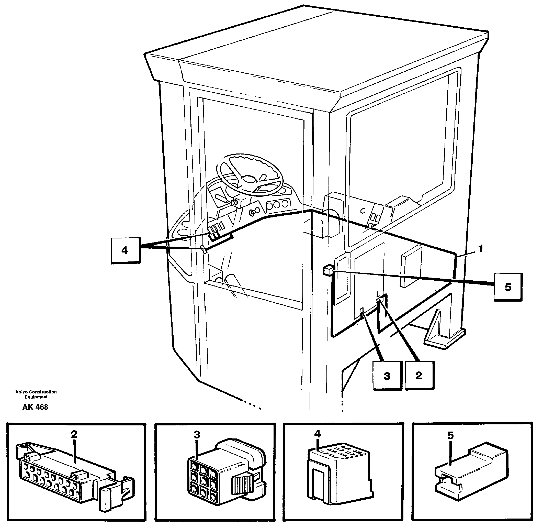 Cable harnesses, cab  CAB 3593 - — volvo parts diagram