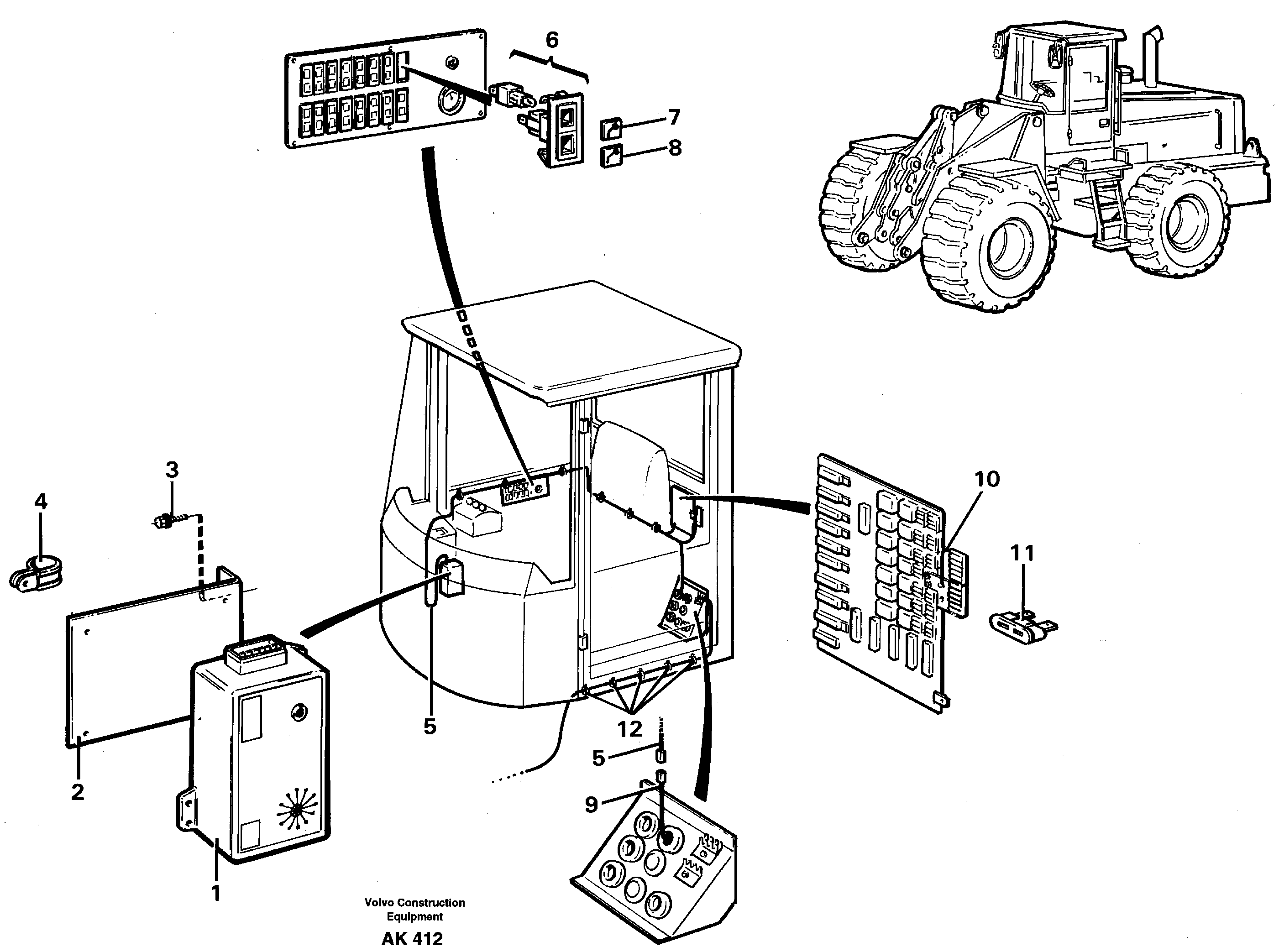 Cable harness, central lubrication.  92738 — volvo parts diagram