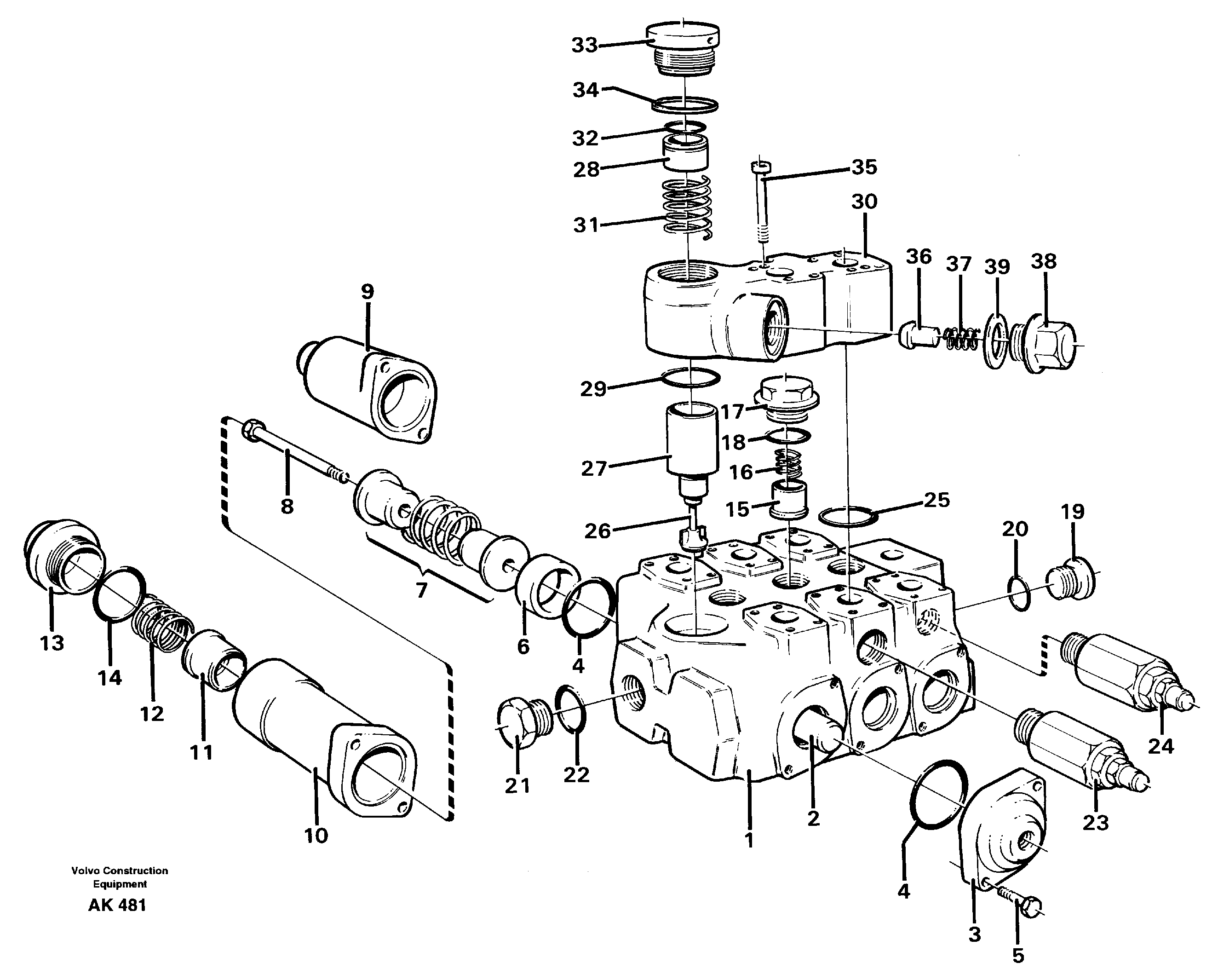 Control valve — volvo parts diagram