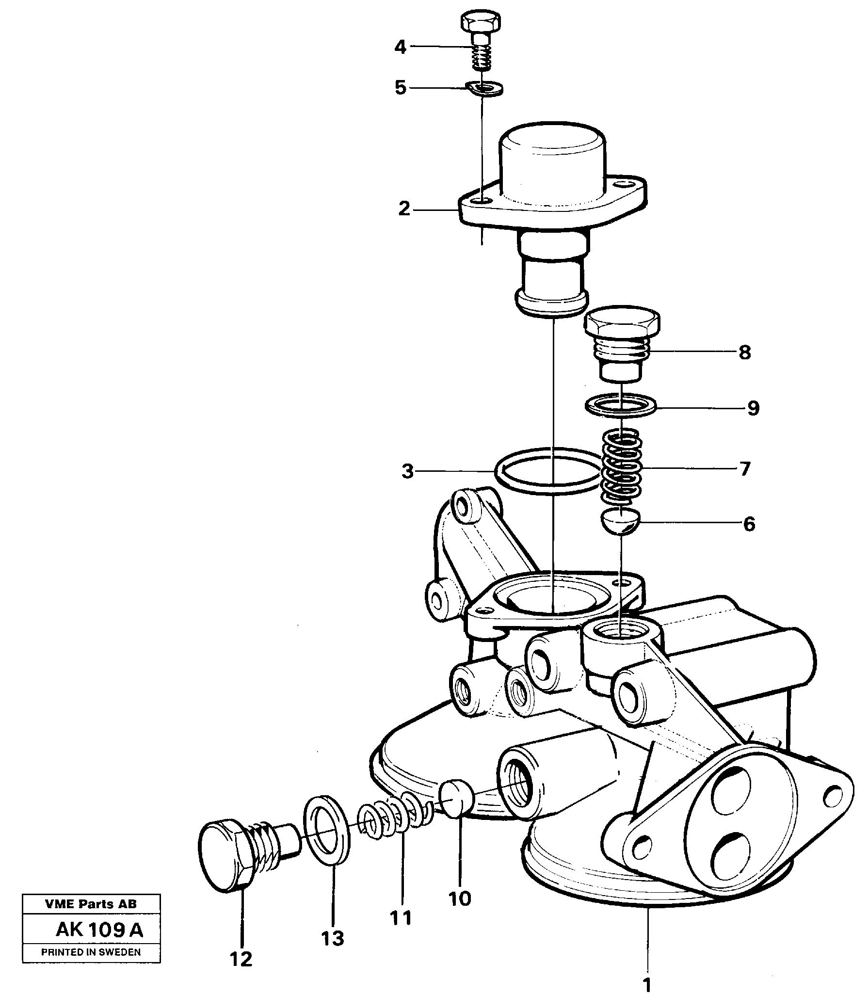 Oil filter housing — volvo parts diagram