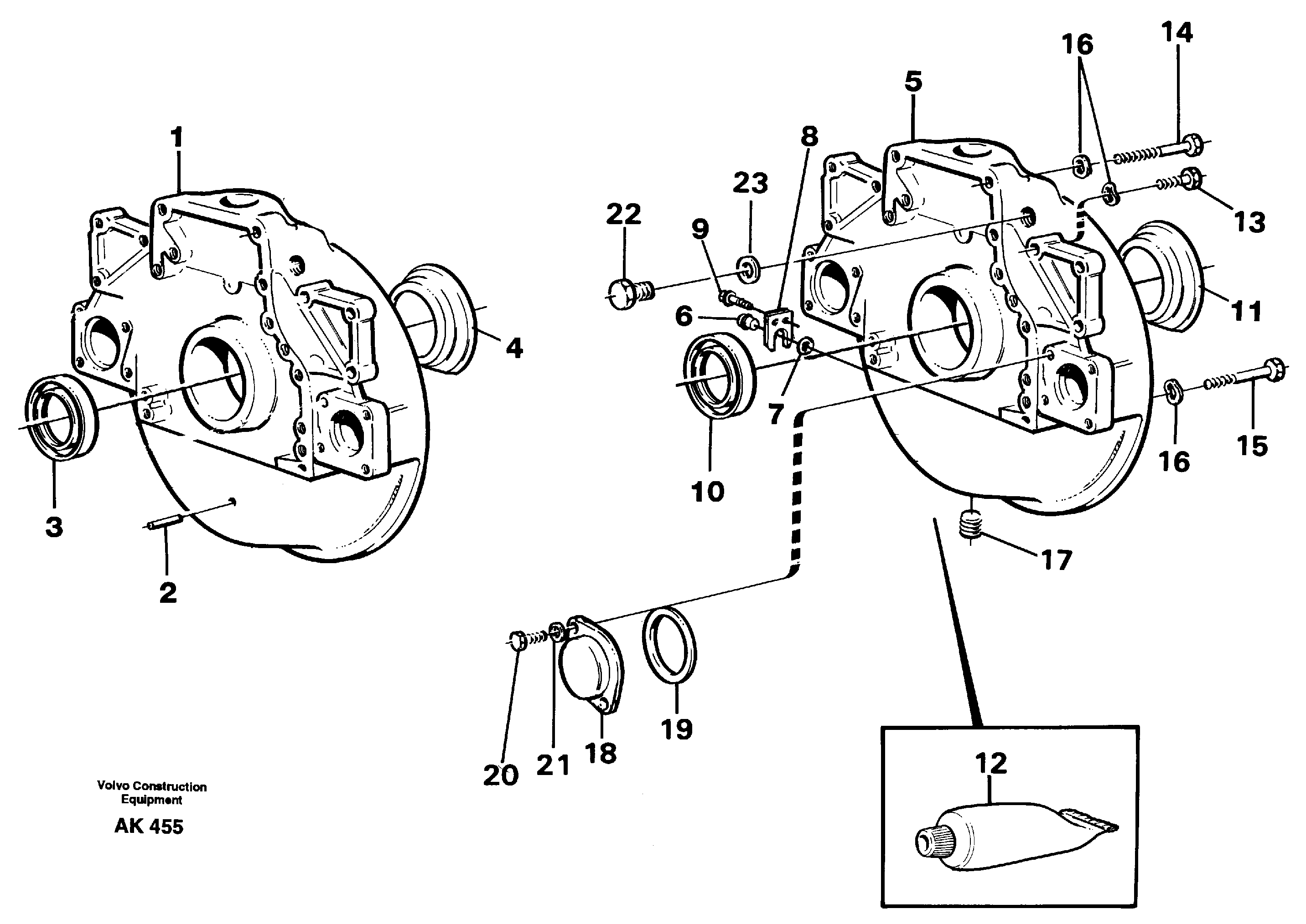 Flywheel housing — volvo parts diagram