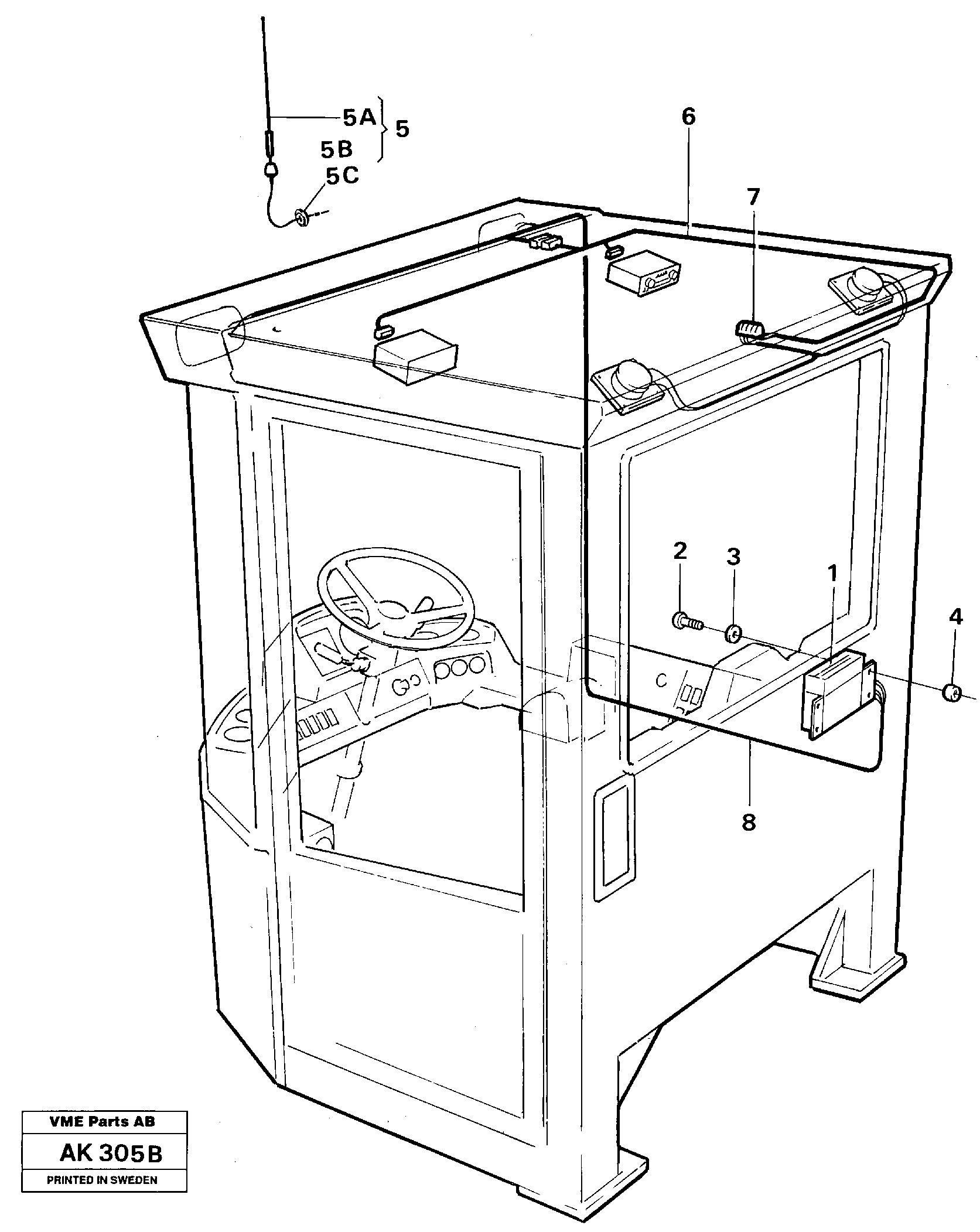 Cable harness, radio.  91936 — volvo parts diagram