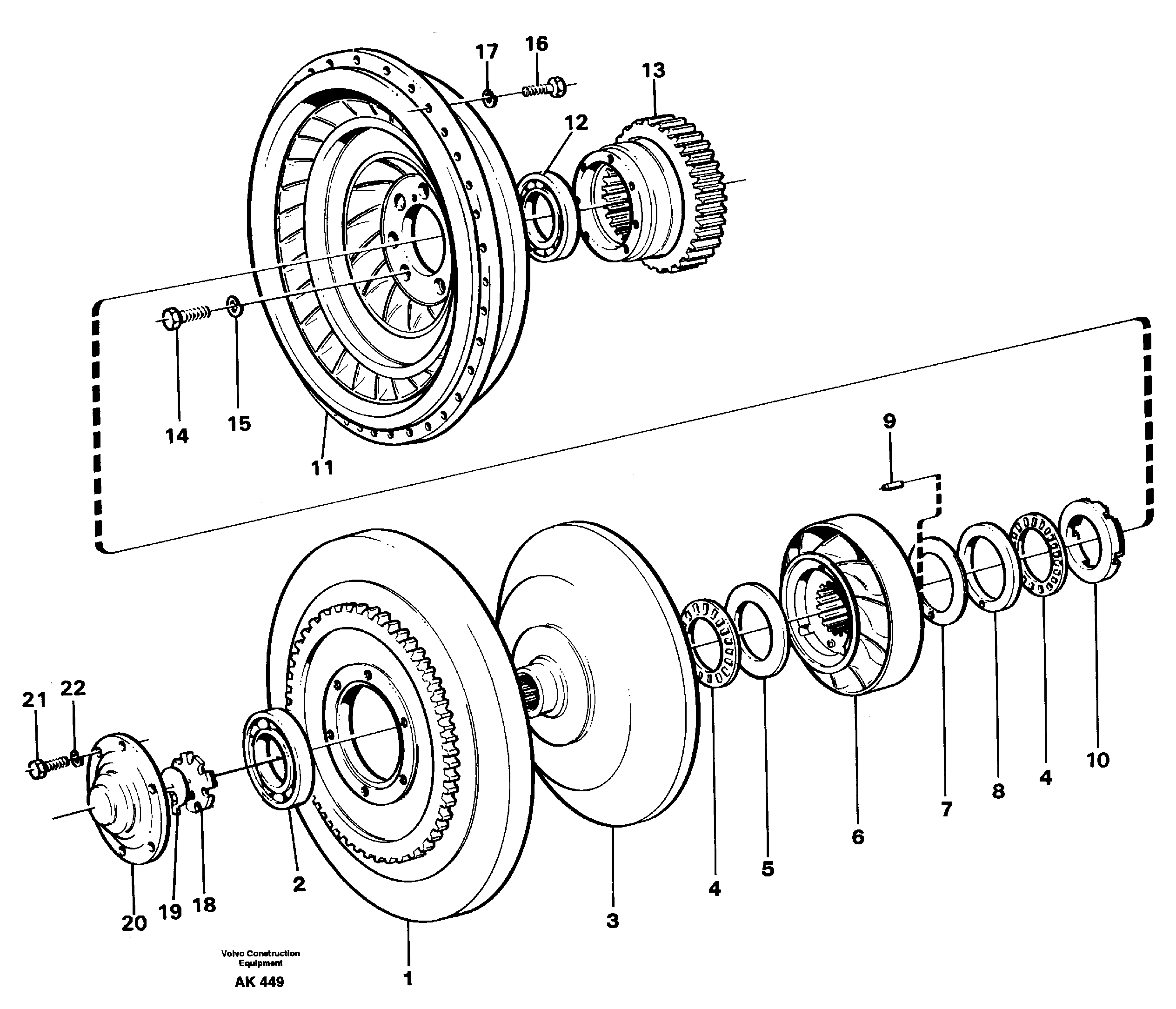 Torque converter.  30884,   30886,   30895 — volvo parts diagram