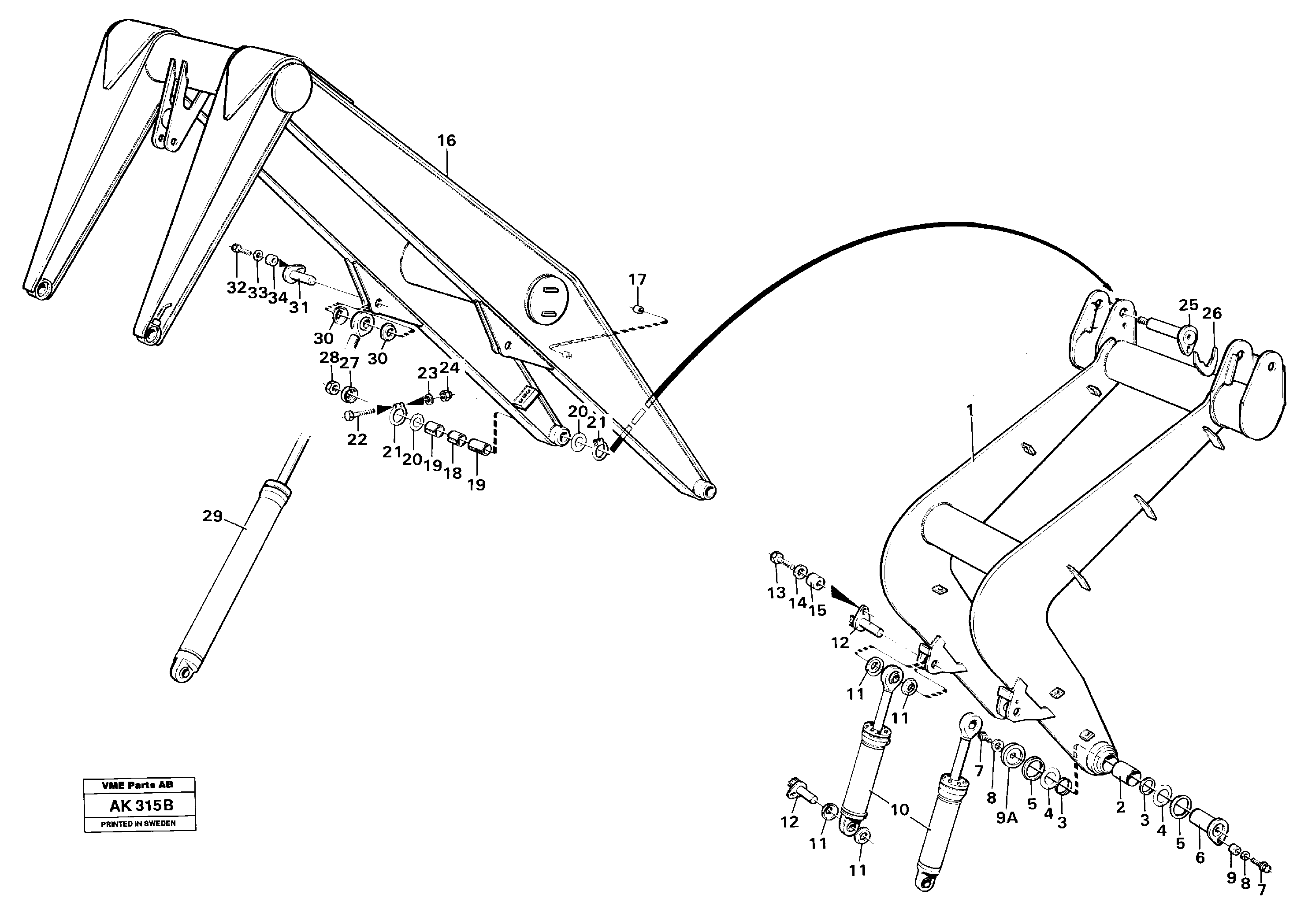 Timber handling tool.  33808 — volvo parts diagram