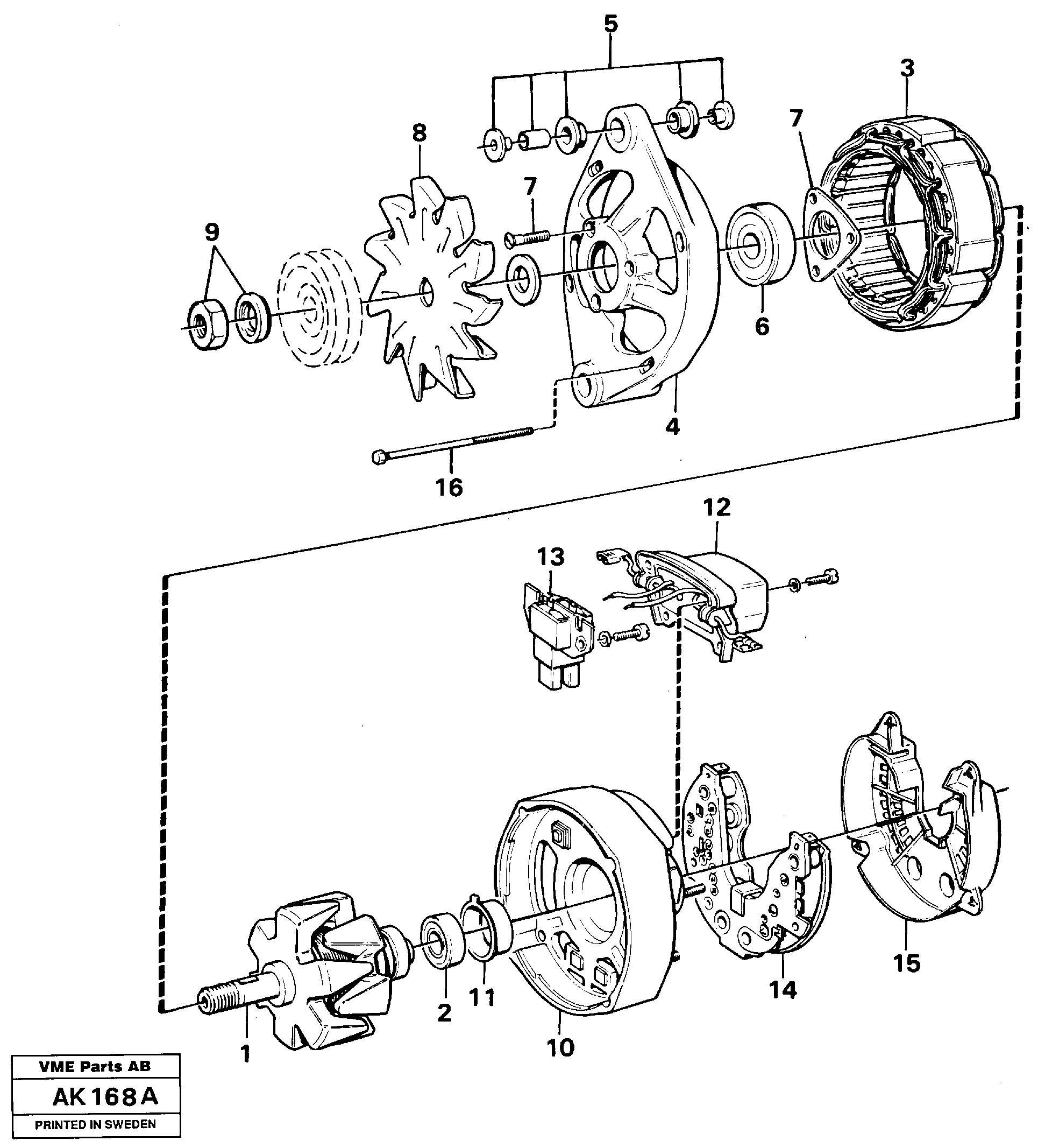 Alternator — volvo parts diagram